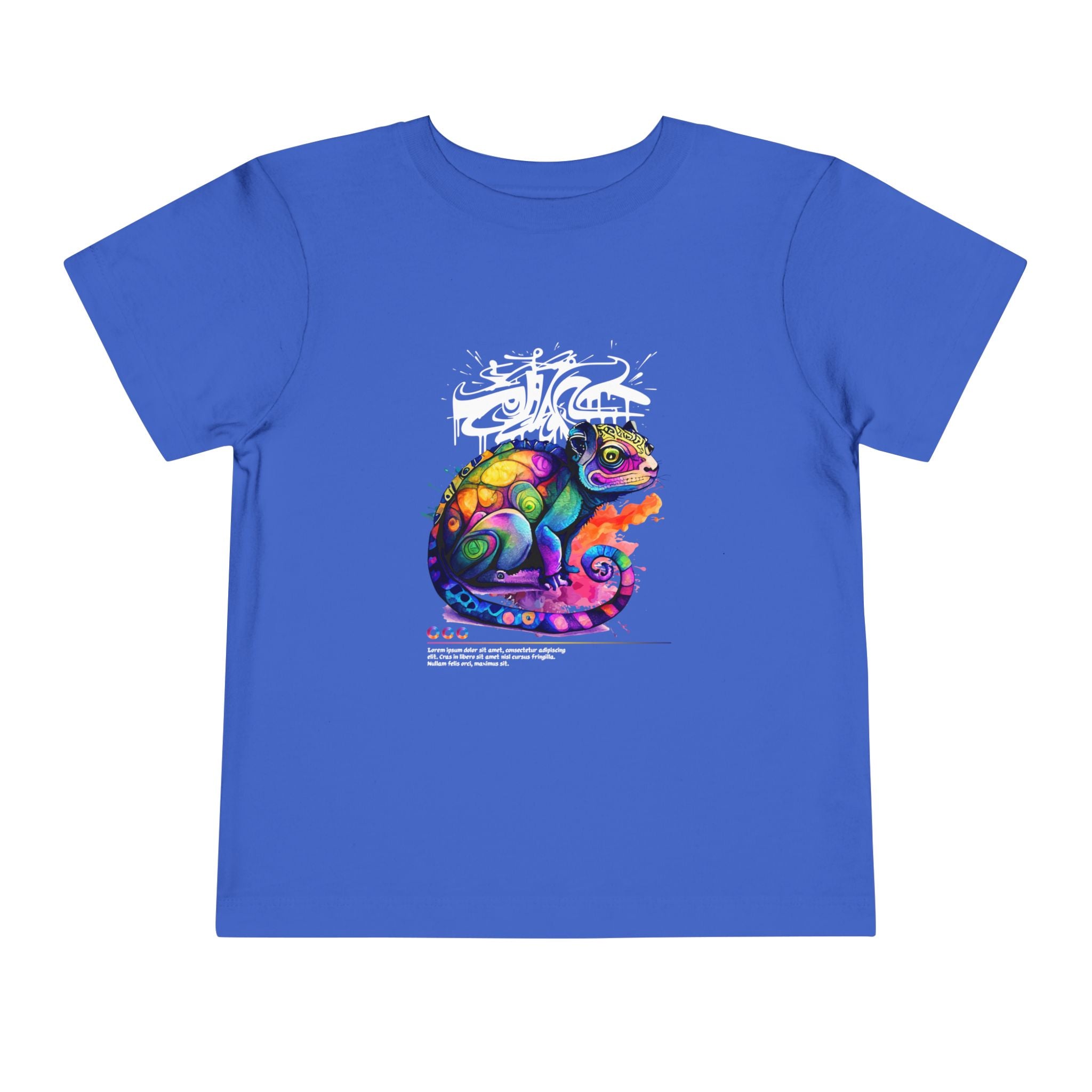 Colorful Chameleon Toddler Tee, Fun Kids Shirt, Vibrant Short Sleeve Tee, Birthday Gift, Summer Outfit, Playdate Wear