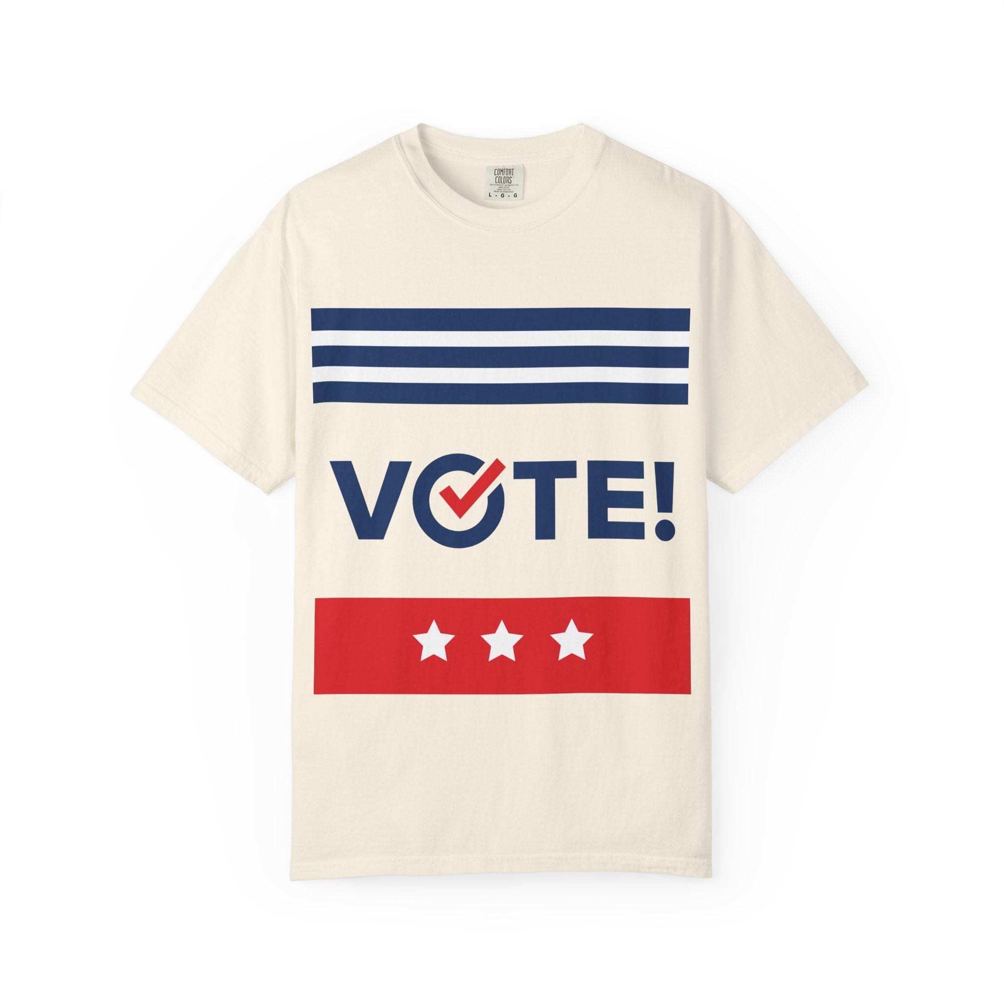 Vote! Garment-Dyed T-Shirt | Unisex Voter Apparel, Election Day Outfit, Political Statement Tee, Casual Advocacy Shirt, Gift for Activists