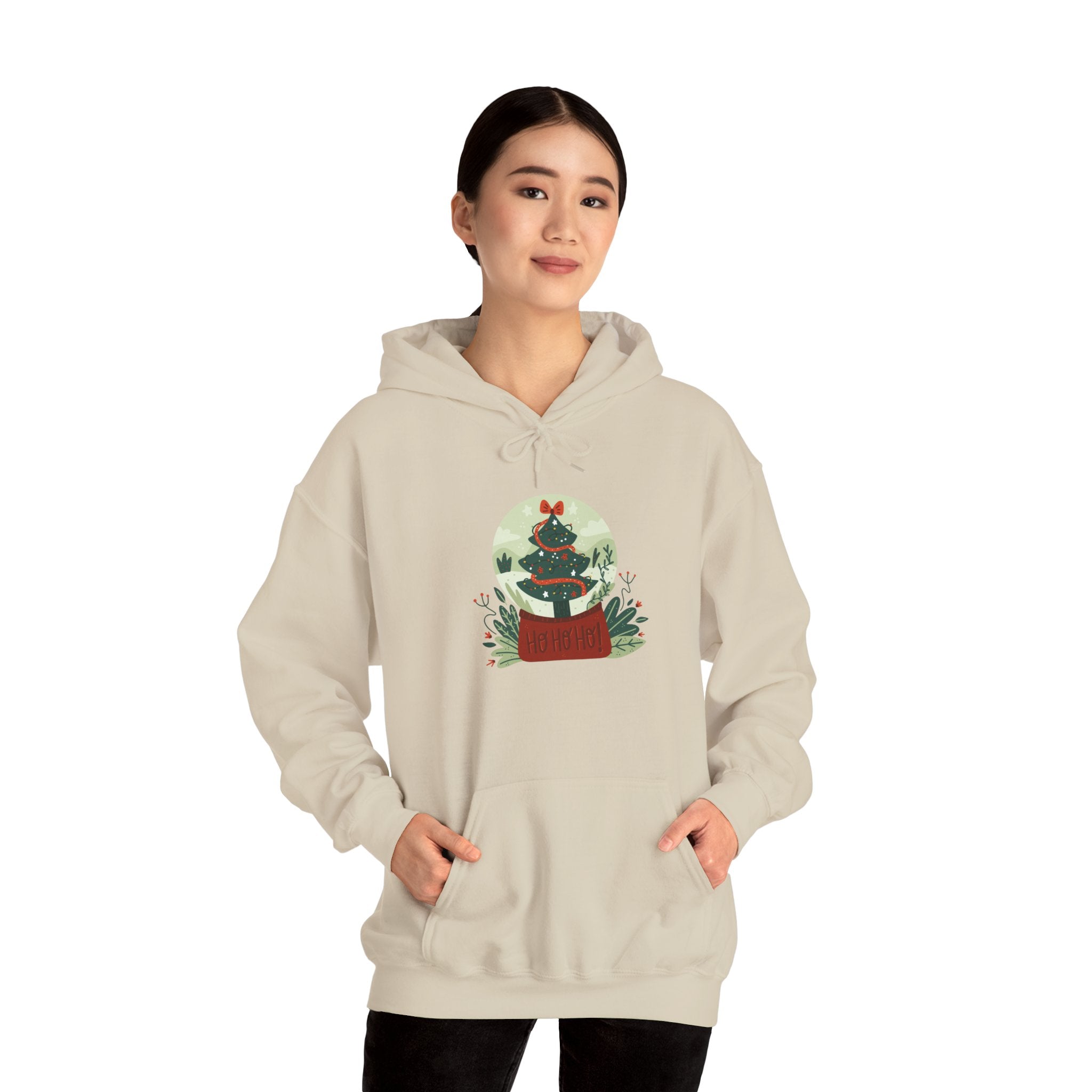 Cozy Holiday Hoodie with Snow Globe Design | Festive Gift, Winter Apparel, Christmas Sweatshirt, Unisex Hoodie, Seasonal Outfit