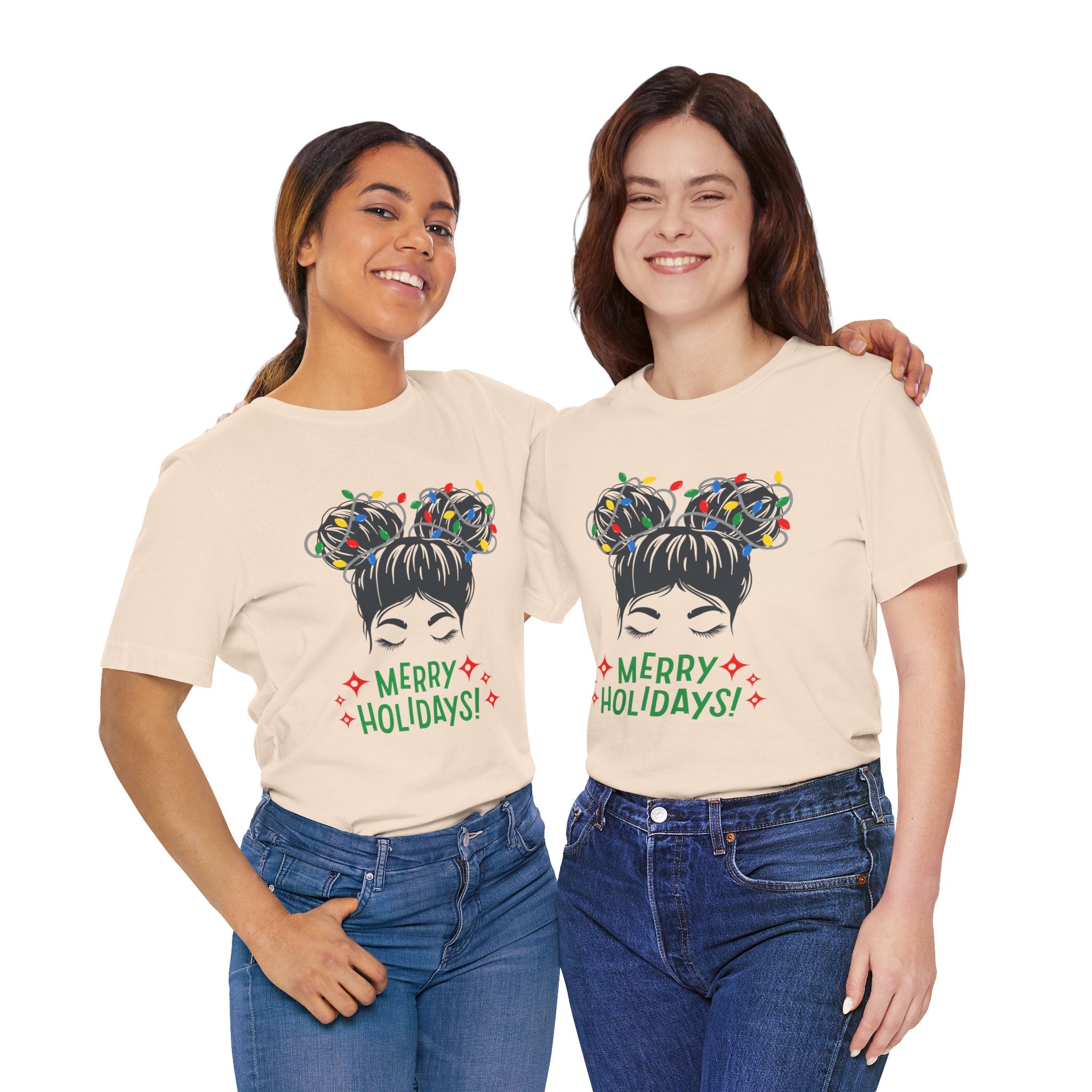Festive Holiday Tee - Merry Holidays Graphic, Unisex Jersey Short Sleeve Shirt, Christmas Apparel, Seasonal Gift, Cozy Vibes