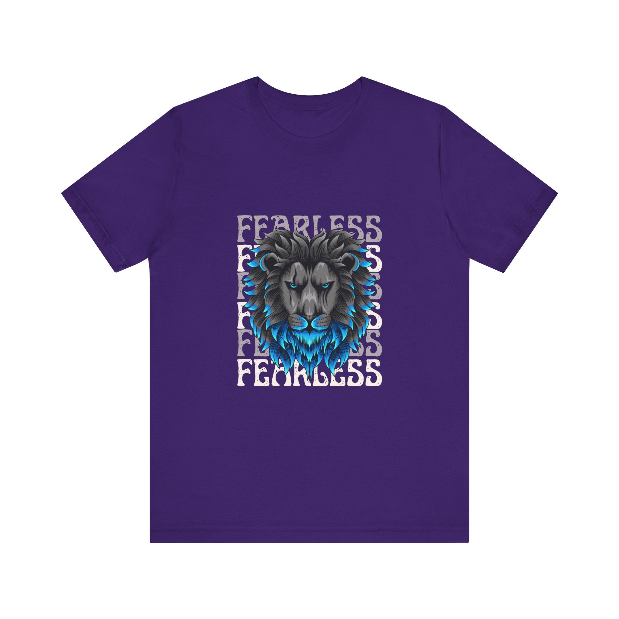 Fearless Lion Short Sleeve Tee, Motivational T-Shirt, Animal Lover Gift, Unisex Graphic Tee, Birthday Gift, Inspiring Apparel