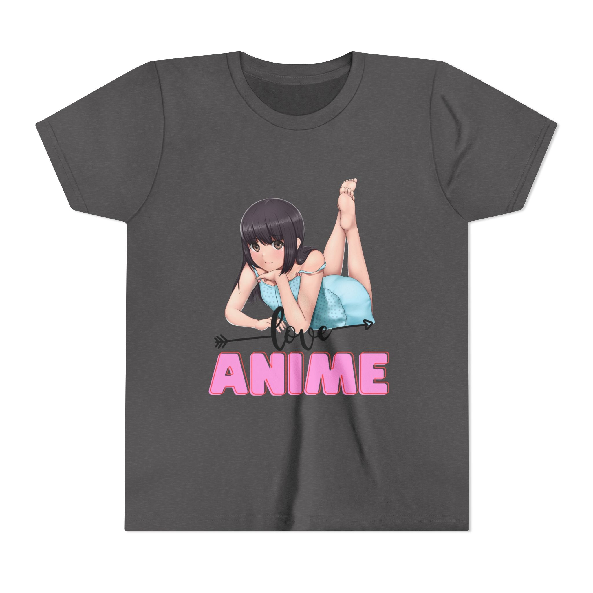 Anime Love Youth Tee, Kids' Anime Shirt, Manga Fans Gift, Cute Youth T-Shirt, Kawaii Apparel for Kids, Anime Enthusiasts Tee