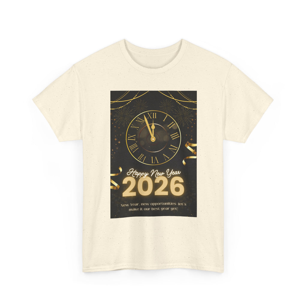 New Year's Celebration Tee, Unisex Heavy Cotton T-Shirt, Party Attire, Festive Apparel, Holiday Gift, Countdown Shirt