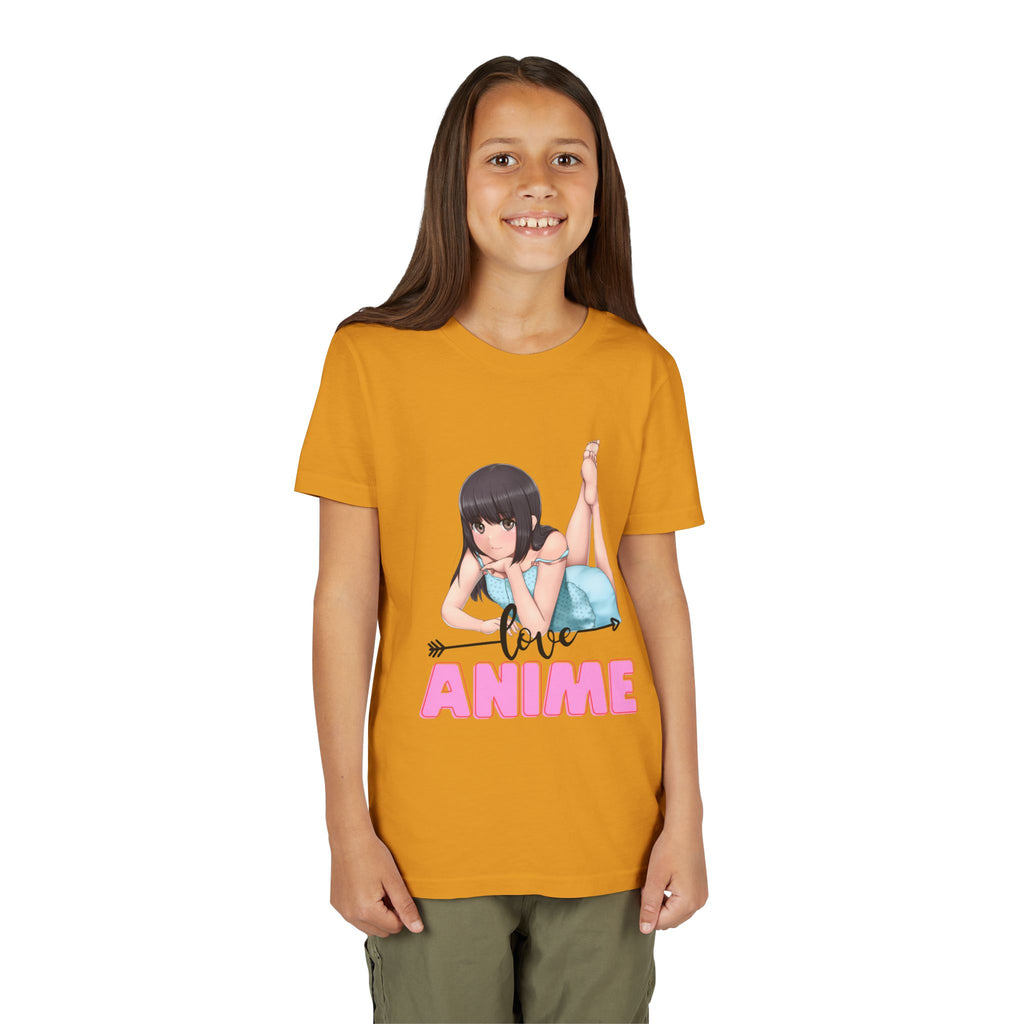 Anime Love Youth Tee, Kids' Anime Shirt, Manga Fans Gift, Cute Youth T-Shirt, Kawaii Apparel for Kids, Anime Enthusiasts Tee