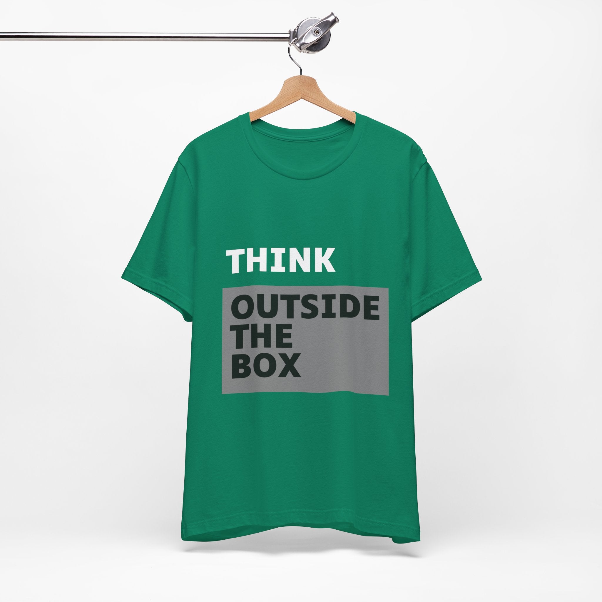 Think Outside the Box Unisex Tee, Short Sleeve T-shirt, Unique Design Shirt, Creative Tee, Unisex Graphic Tee