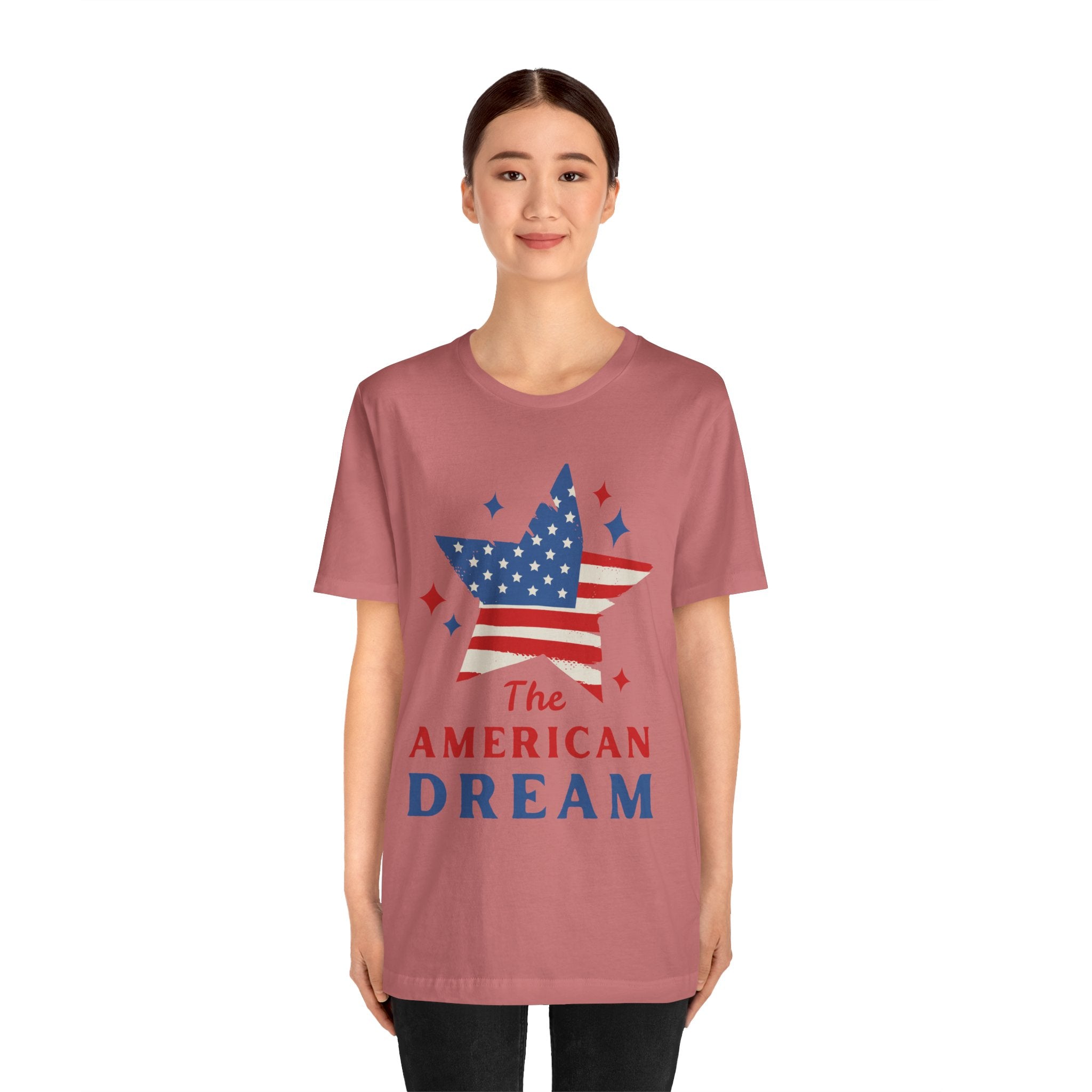 Patriotic T-Shirt, Independence Day Tee, American Dream Shirt, 4th of July Outfit, Stars and Stripes Tee Shirt