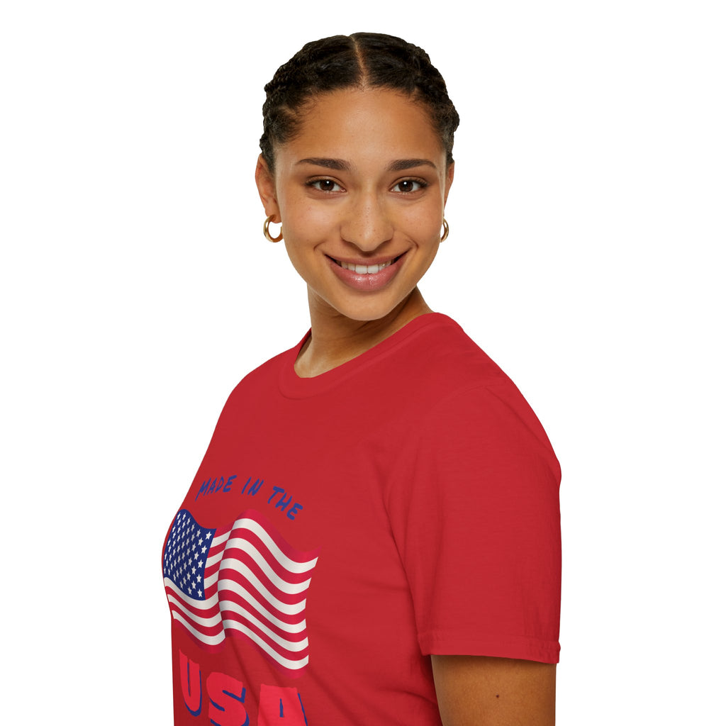 Patriotic Unisex T-Shirt, USA Flag Tee, Made in the USA Shirt, Independence Day Apparel, Gift for Veterans, Casual Wear