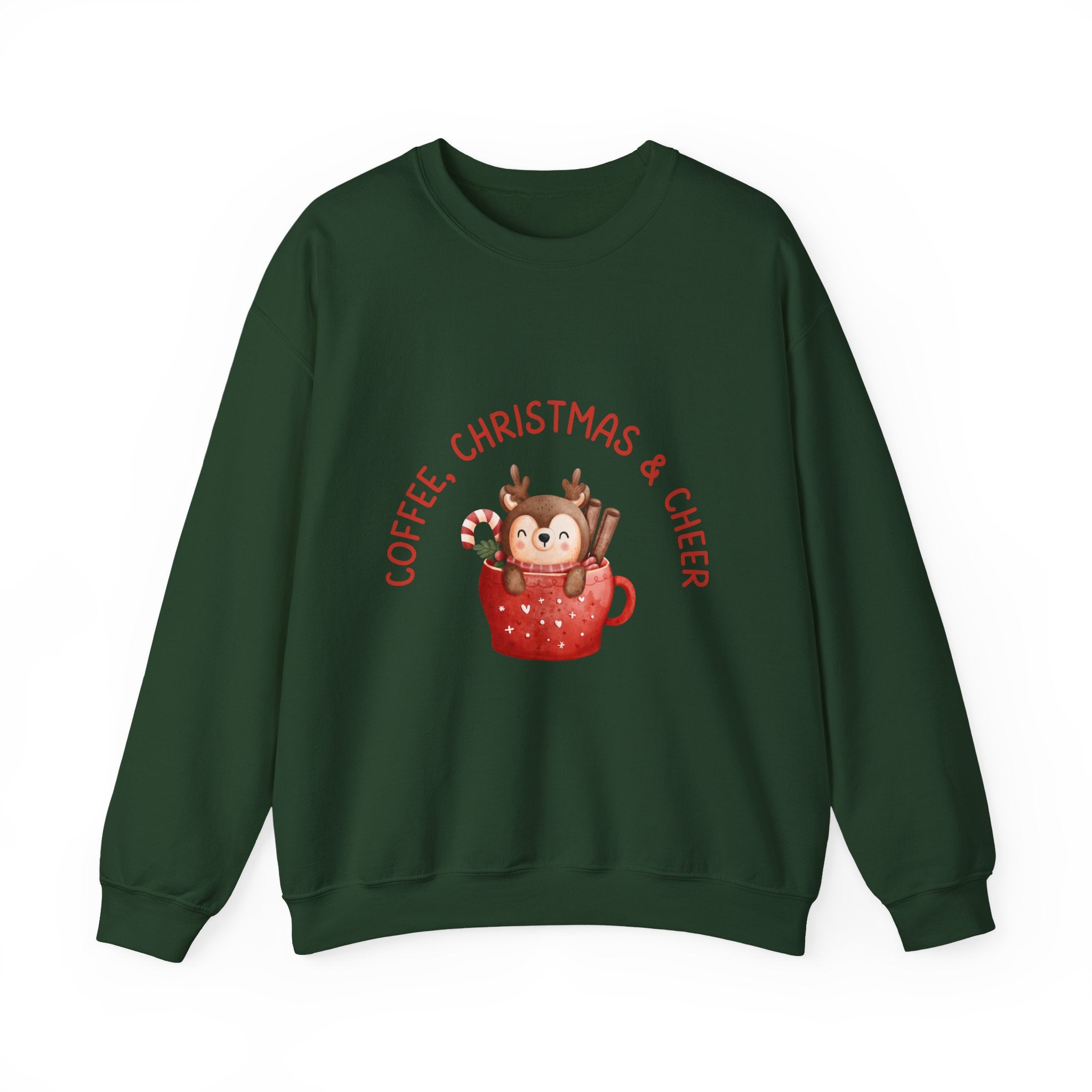 Cozy Holiday Sweatshirt, Perfect for Christmas Gatherings, Coffee Lovers Gift, Winter Wardrobe, Festive Apparel, Cheerful Decor