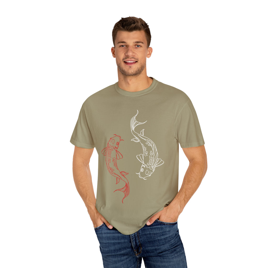 Koi Fish Unisex T-Shirt | Art Tee, Summer Style, Casual Wear, Gift for Nature Lovers, Zen & Peaceful Vibe
