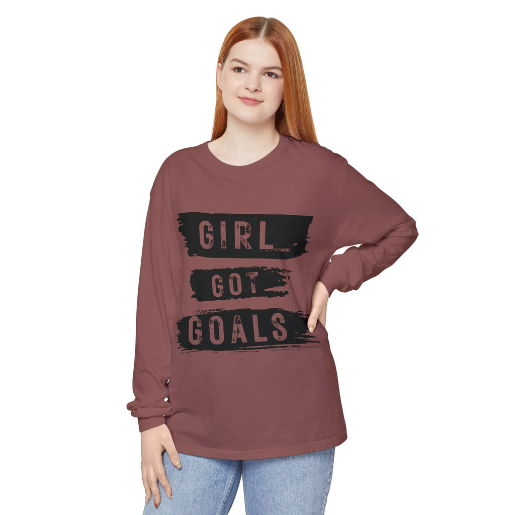 Girl Got Goals Long Sleeve T-Shirt | Motivational Apparel, Unisex Tees, Inspirational Gift, Casual Wear, Trendy Clothing
