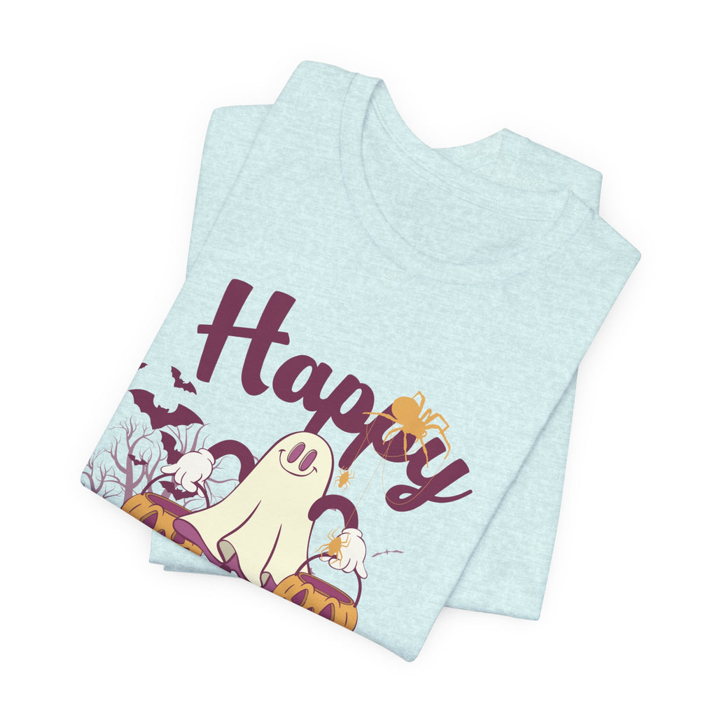 Halloween Unisex T-Shirt, Cute Ghost Tee, Fall Apparel, Kids Halloween Costume, Spooky Season Shirt, Trick or Treat Gift