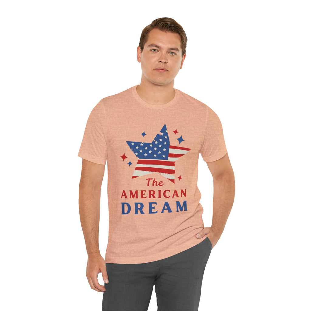 Patriotic T-Shirt, Independence Day Tee, American Dream Shirt, 4th of July Outfit, Stars and Stripes Tee Shirt