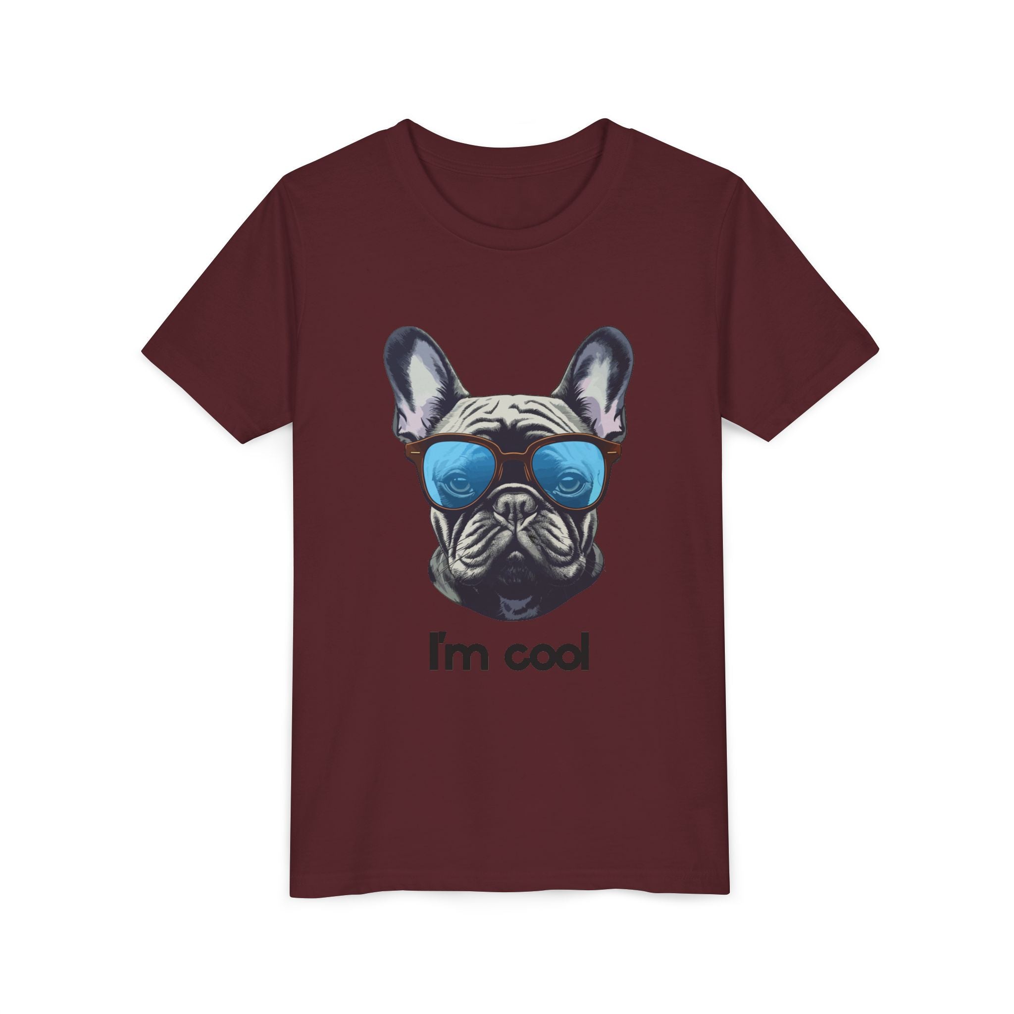 Cool French Bulldog Youth Tee - Fun Gift for Kids, Summer Wear, Pet Lovers, Birthday Present, Casual Style