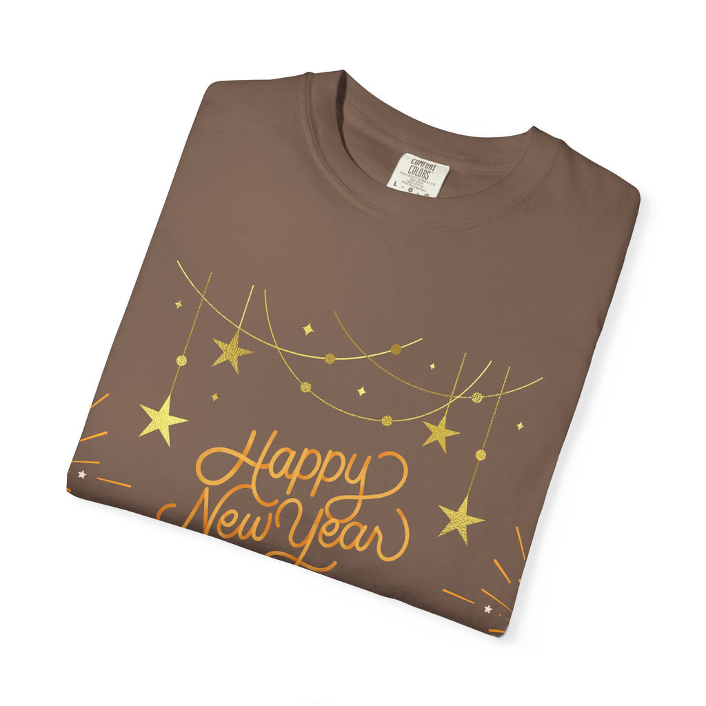 New Year Celebration T-Shirt | Unisex Garment-Dyed Tee with Happy New Year 2026 Design, Festive Apparel, Holiday Gift, Party Wear