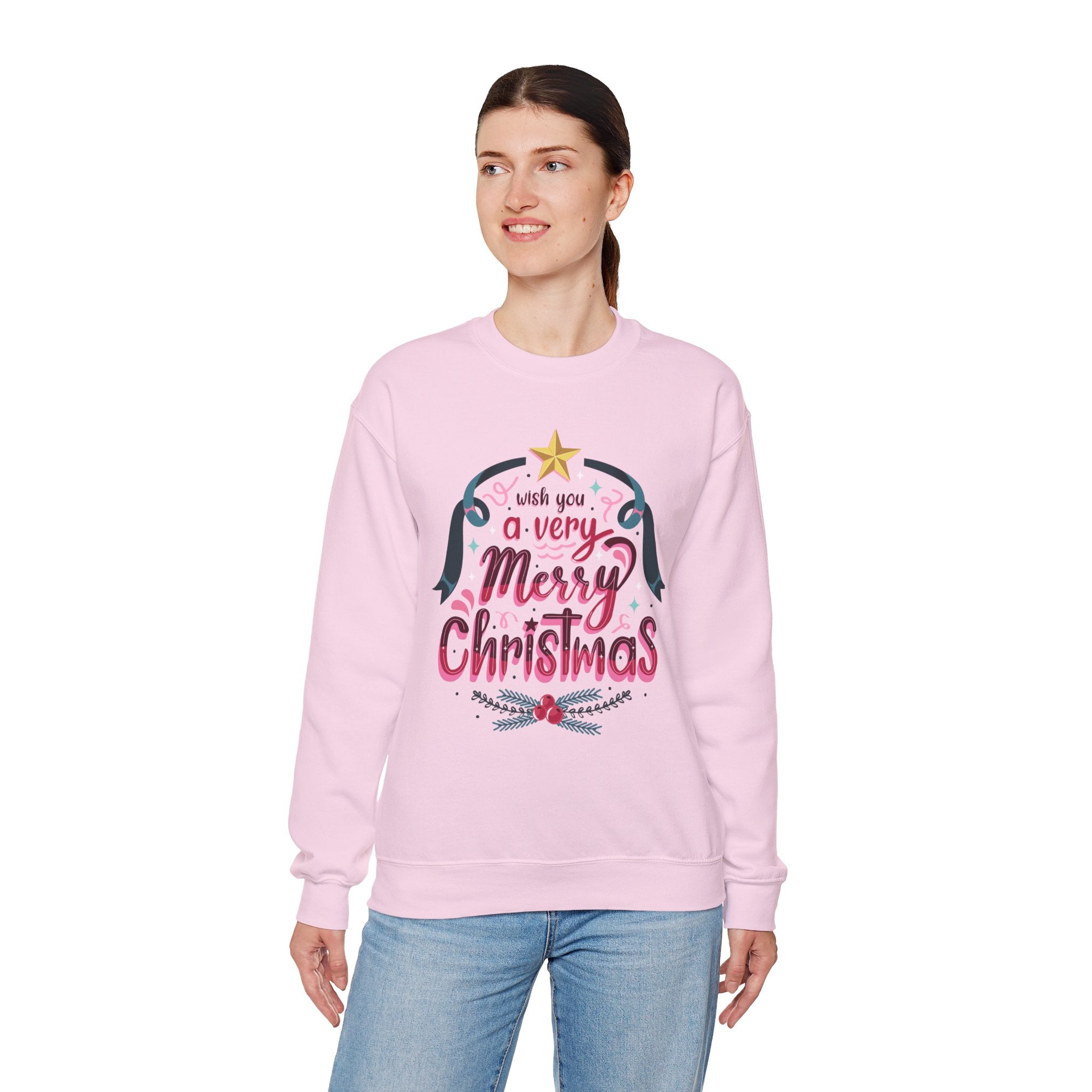 Merry Christmas Sweatshirt, Cozy Holiday Apparel, Unisex Christmas Gift, Festive Crewneck, Winter Wardrobe Essential