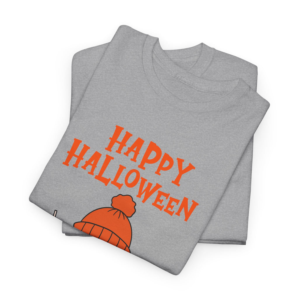 Happy Halloween Ghost Tee, Unisex Cotton T-Shirt, Halloween Apparel, Fall Fashion, Cute Halloween Gift, Ghost Tee