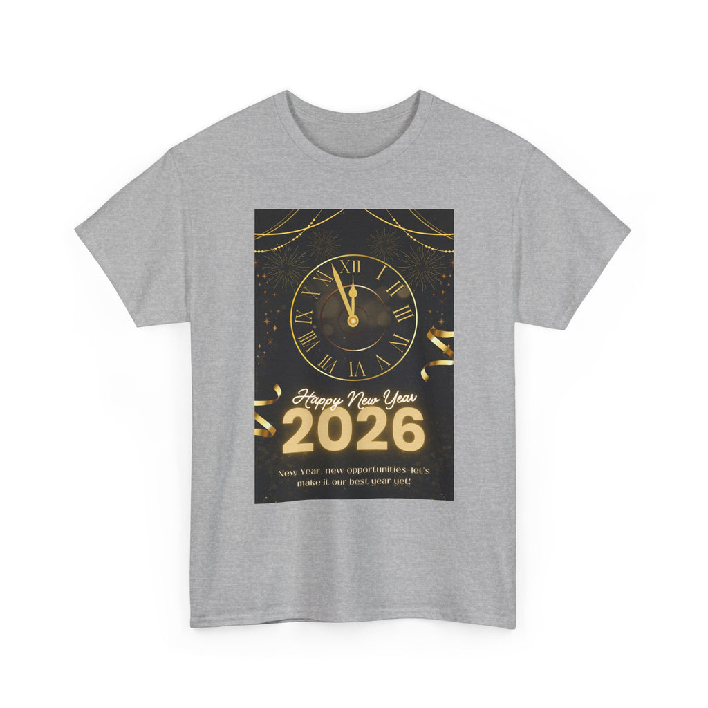 New Year's Celebration Tee, Unisex Heavy Cotton T-Shirt, Party Attire, Festive Apparel, Holiday Gift, Countdown Shirt