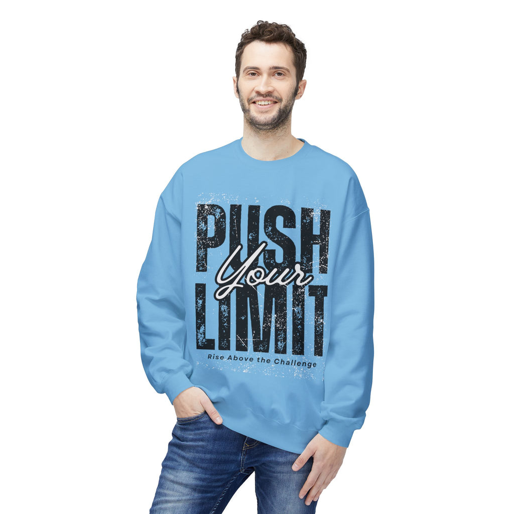 Motivational Fleece Crewneck Sweatshirt - Push Your Limit, Gift for Fitness Enthusiasts, Workout Apparel, Cozy Casual Wear, [...]