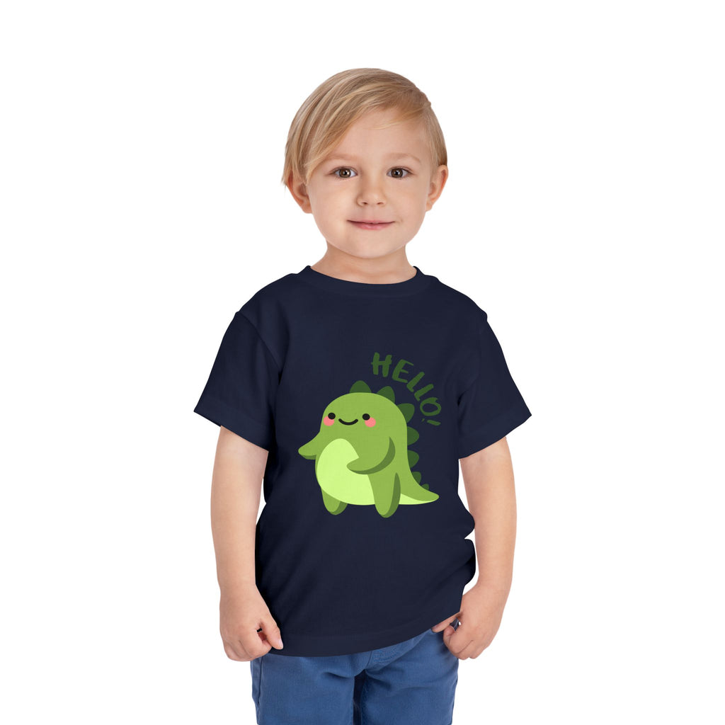 Cute Dinosaur Toddler Tee - Playful Kids Short Sleeve Shirt, Perfect for Gifts, Birthdays, Parties, Everyday Wear