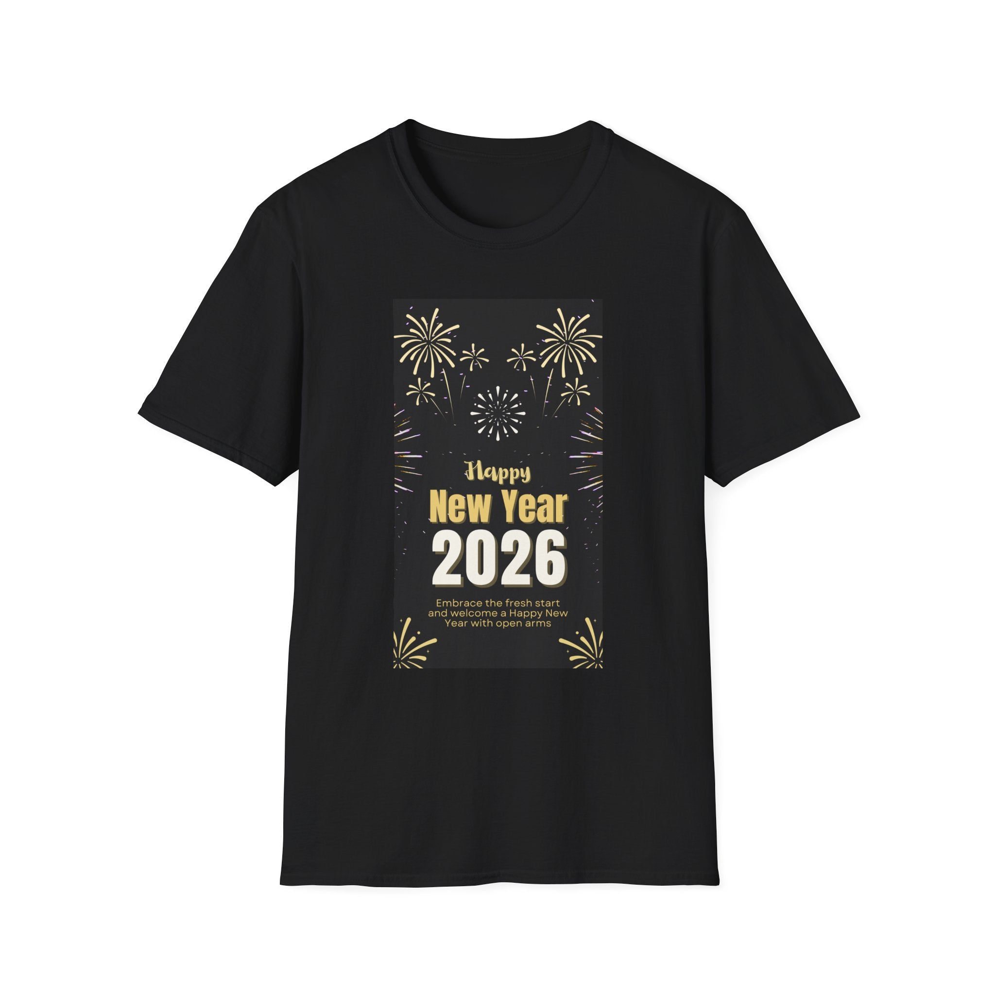 Happy New Year 2026 Unisex Softstyle T-Shirt, New Year Celebration Tee, Unisex Graphic Shirt, Festive Apparel, Holiday Gift