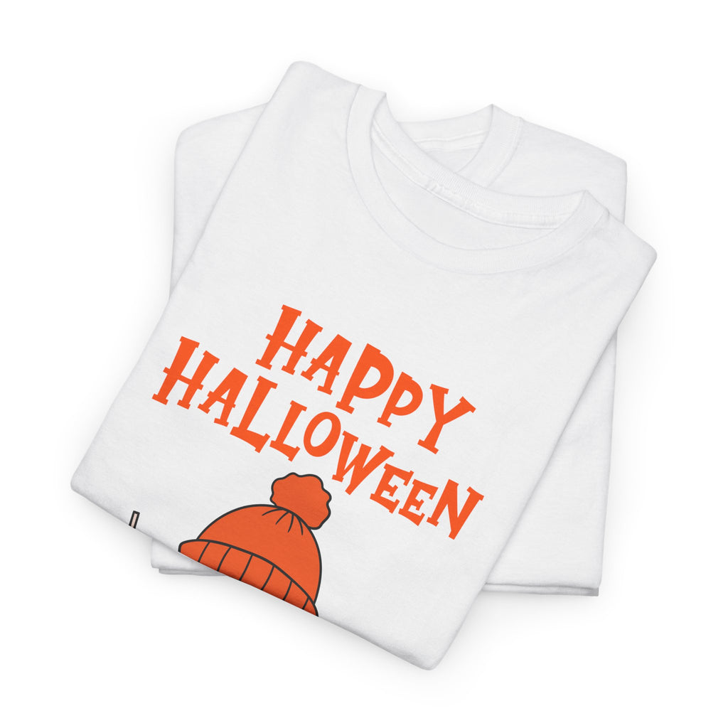Happy Halloween Ghost Tee, Unisex Cotton T-Shirt, Halloween Apparel, Fall Fashion, Cute Halloween Gift, Ghost Tee