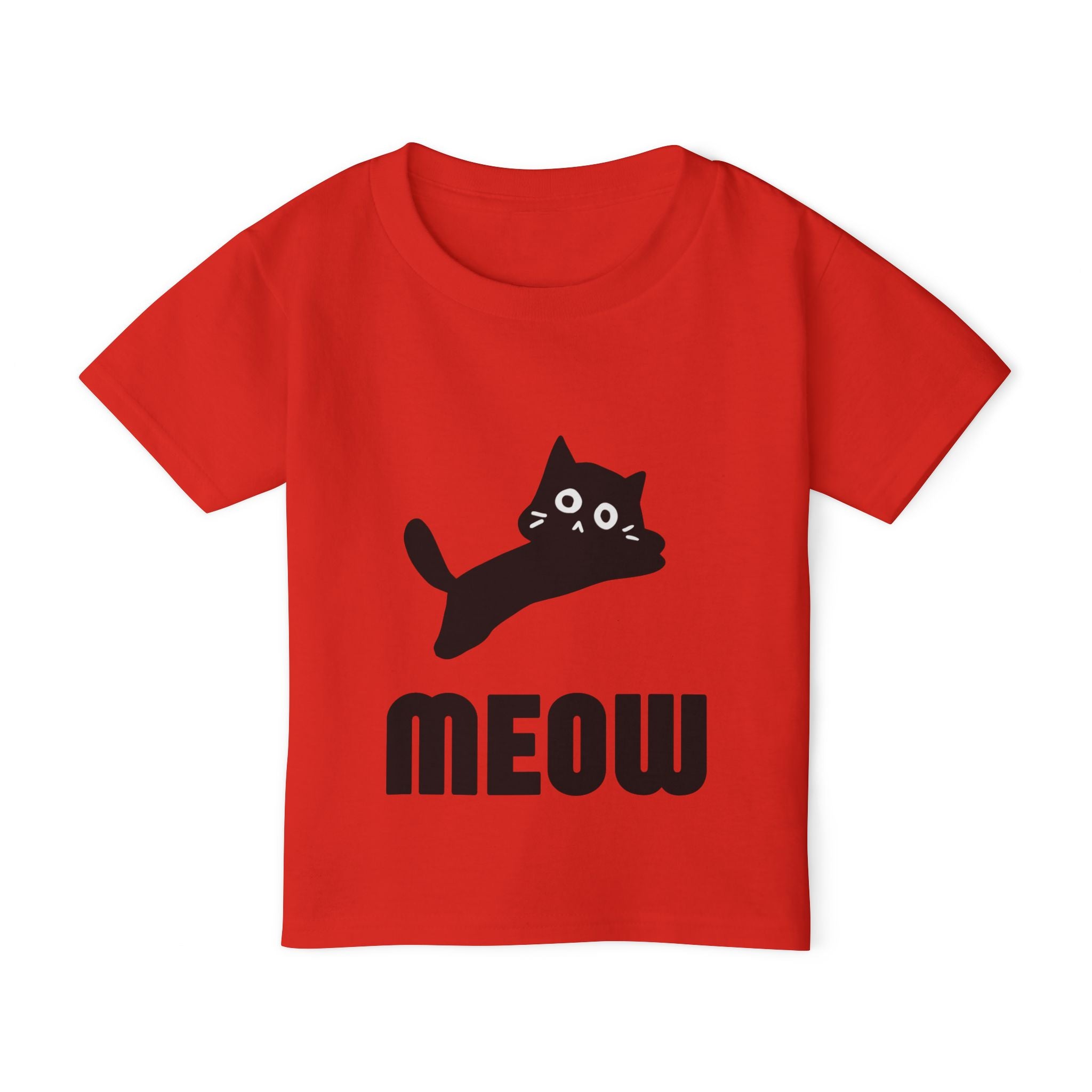 Cute Cat Meow Toddler T-shirt - Fun Kids Tee, Cat Lover Gift, Playful Outfit, Birthday Present, Everyday Wear