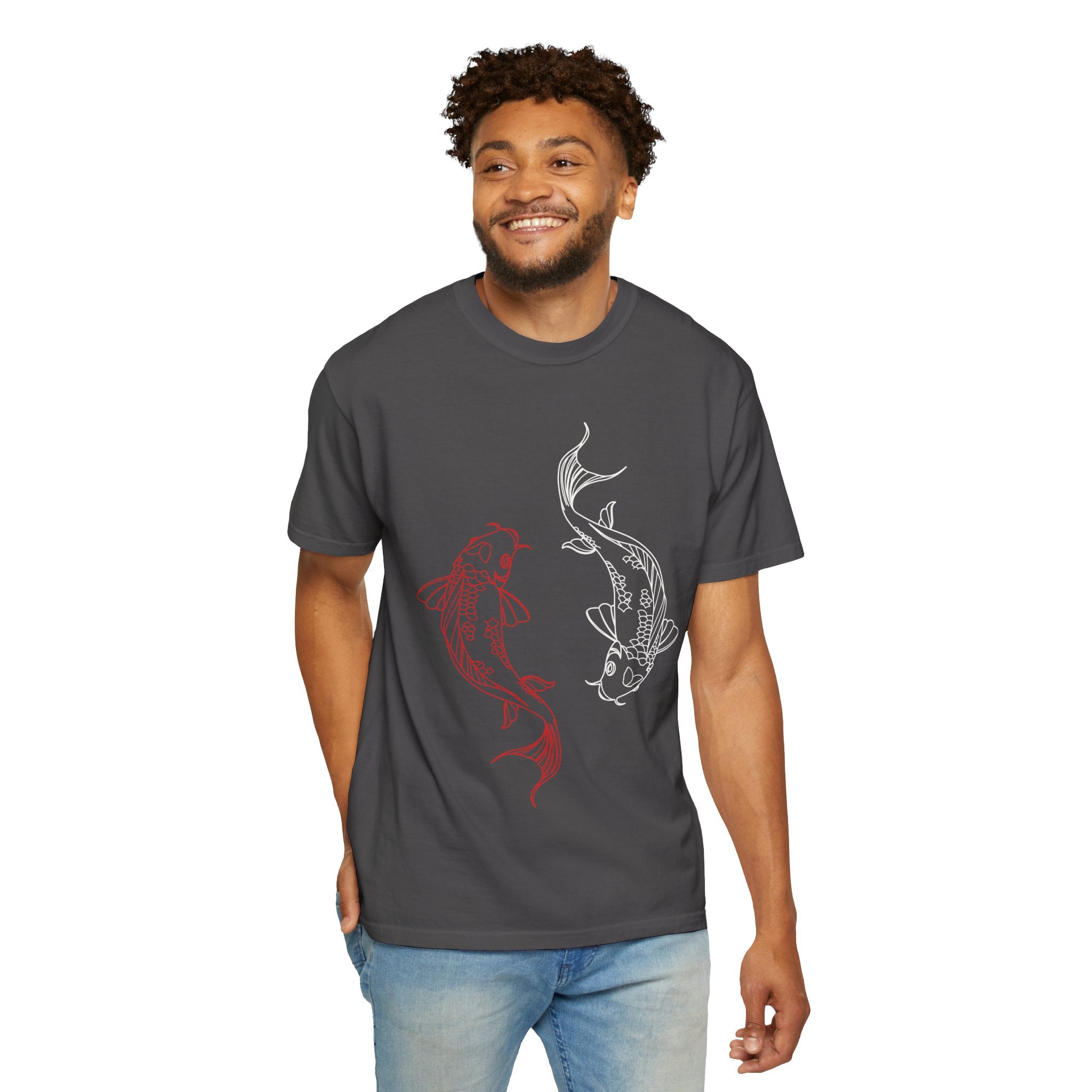 Koi Fish Unisex T-Shirt | Art Tee, Summer Style, Casual Wear, Gift for Nature Lovers, Zen & Peaceful Vibe