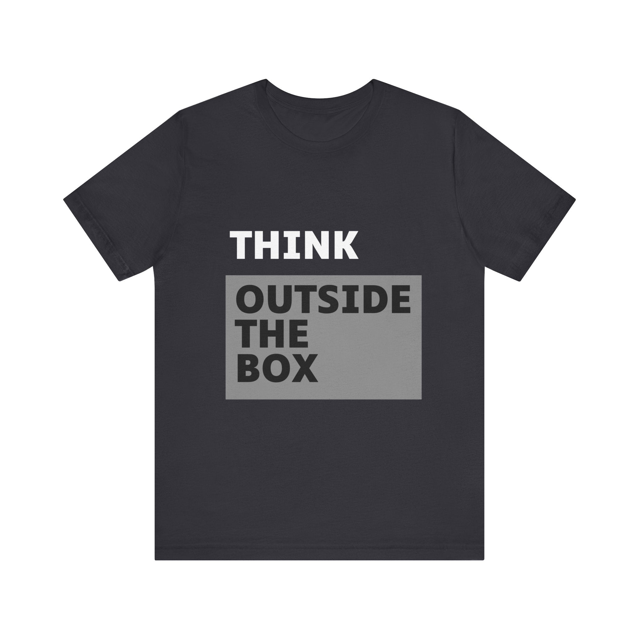 Think Outside the Box Unisex Tee, Short Sleeve T-shirt, Unique Design Shirt, Creative Tee, Unisex Graphic Tee
