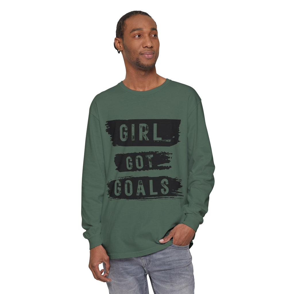 Girl Got Goals Long Sleeve T-Shirt | Motivational Apparel, Unisex Tees, Inspirational Gift, Casual Wear, Trendy Clothing