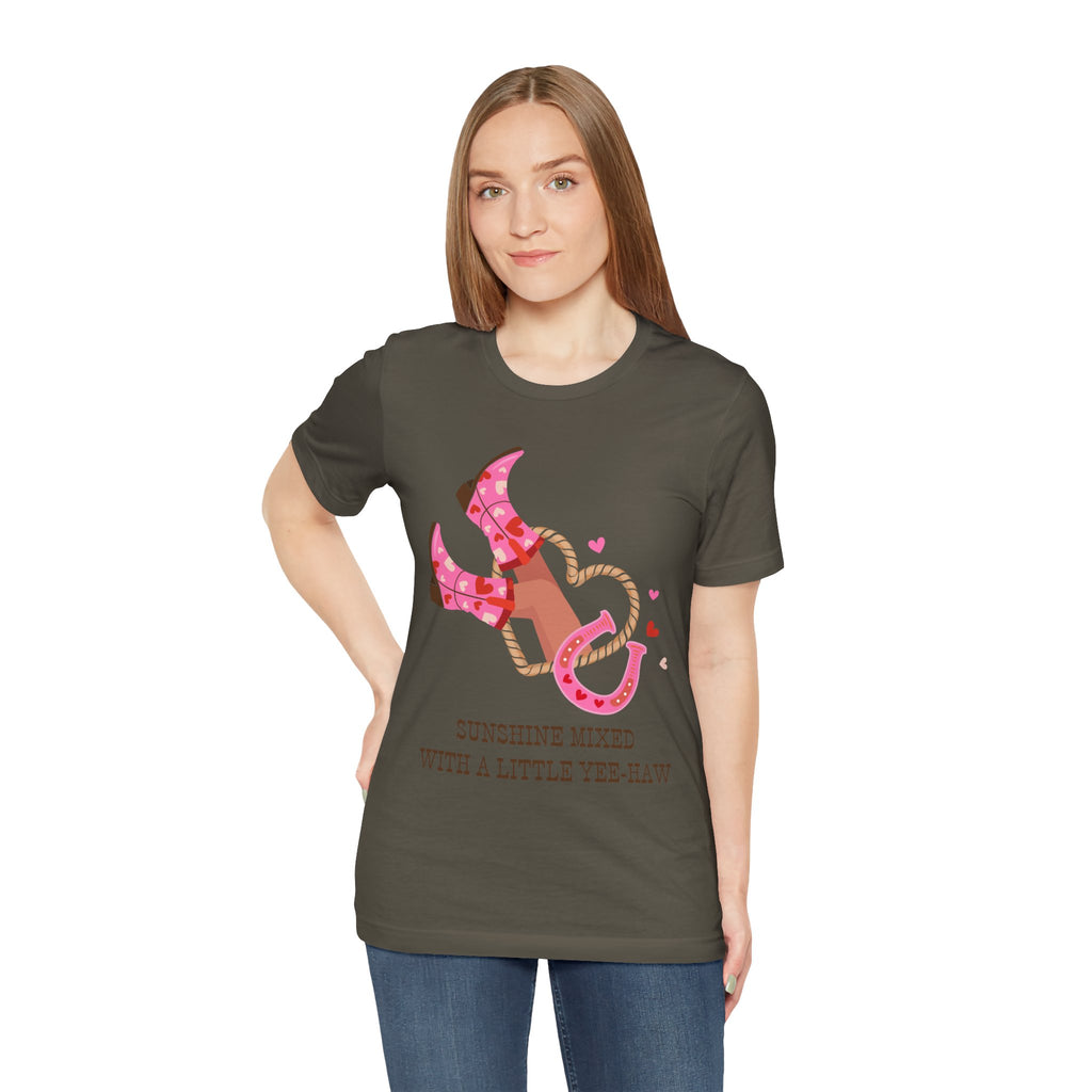 Playful Cowboy Graphic Tee - Perfect for Rodeos, Country Concerts, and Summer Gatherings, Casual Wear, Gift for Country Lovers, Fun Outfits