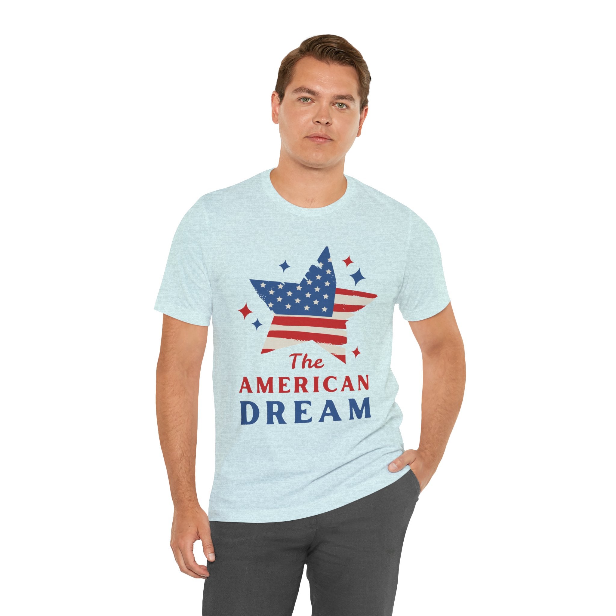 Patriotic T-Shirt, Independence Day Tee, American Dream Shirt, 4th of July Outfit, Stars and Stripes Tee Shirt