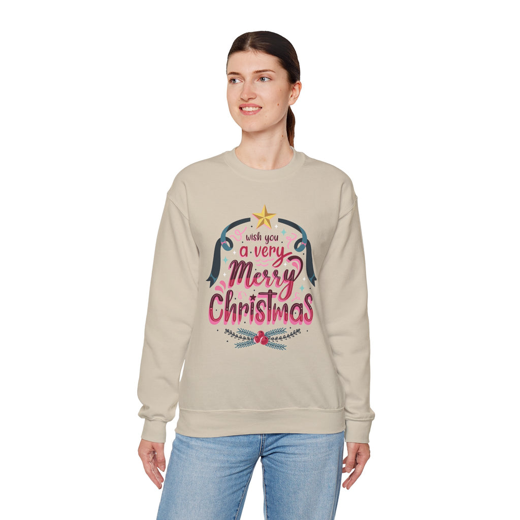 Merry Christmas Sweatshirt, Cozy Holiday Apparel, Unisex Christmas Gift, Festive Crewneck, Winter Wardrobe Essential