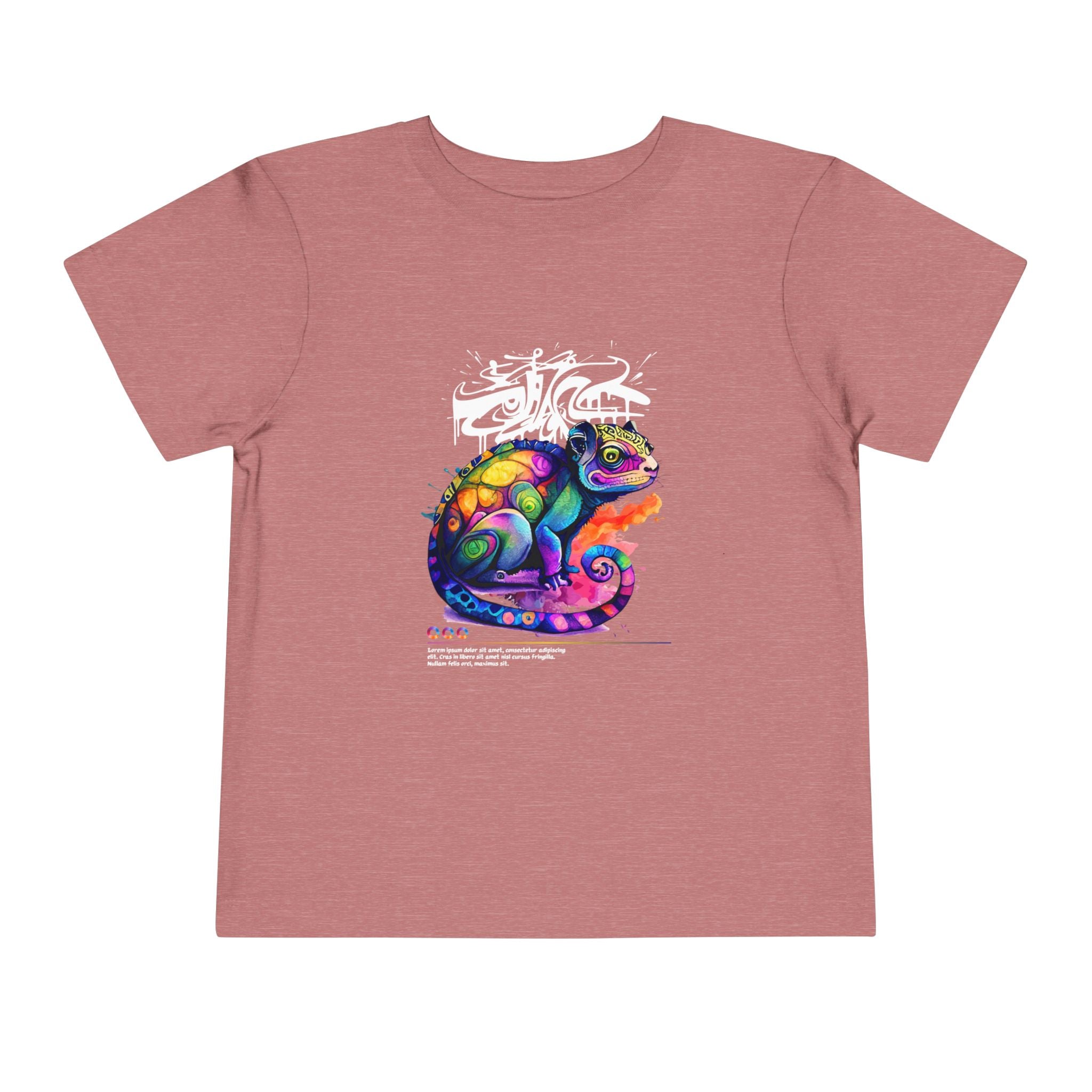 Colorful Chameleon Toddler Tee, Fun Kids Shirt, Vibrant Short Sleeve Tee, Birthday Gift, Summer Outfit, Playdate Wear