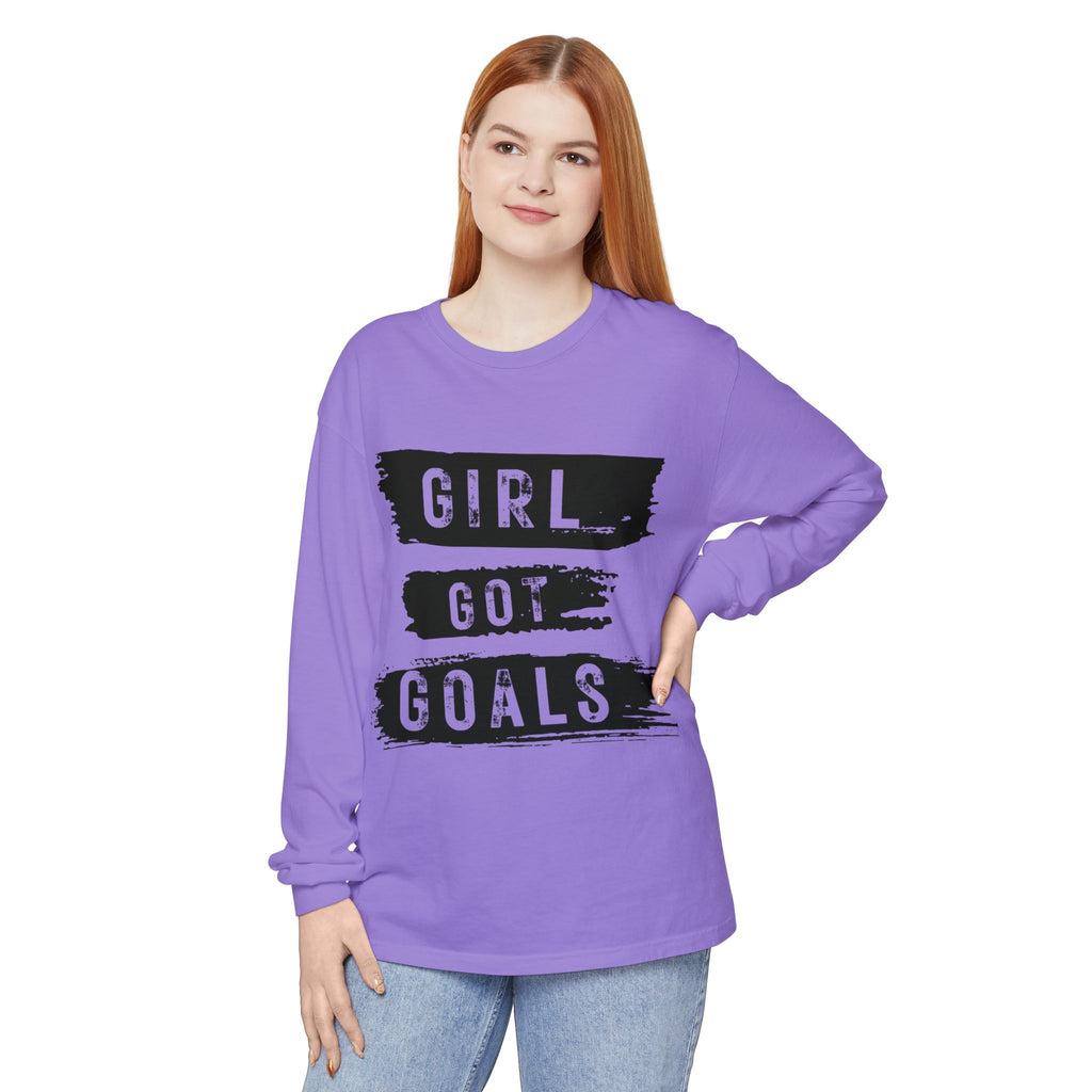 Girl Got Goals Long Sleeve T-Shirt | Motivational Apparel, Unisex Tees, Inspirational Gift, Casual Wear, Trendy Clothing