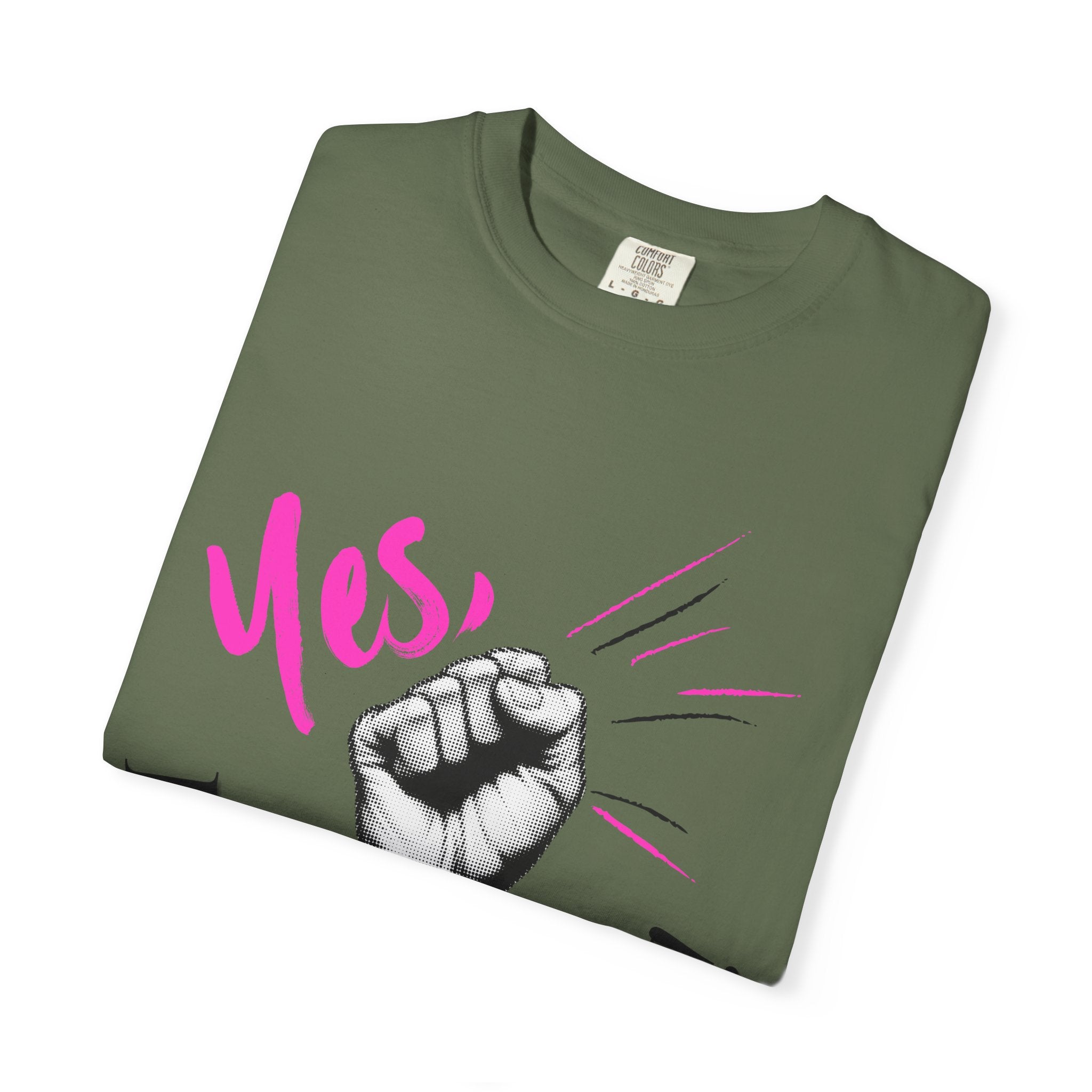 Empowering Voting T-shirt, Yes I Voted Today Tee, Unisex Garment-Dyed Shirt, Election Day Apparel, Civic Engagement Top