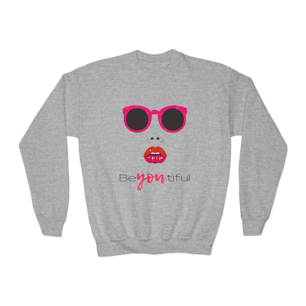 Be You Crewneck Sweatshirt | Youth Pullover | Trendy Sweatshirt for Girls | Unique Gift | Fashion Statement | Everyday Wear
