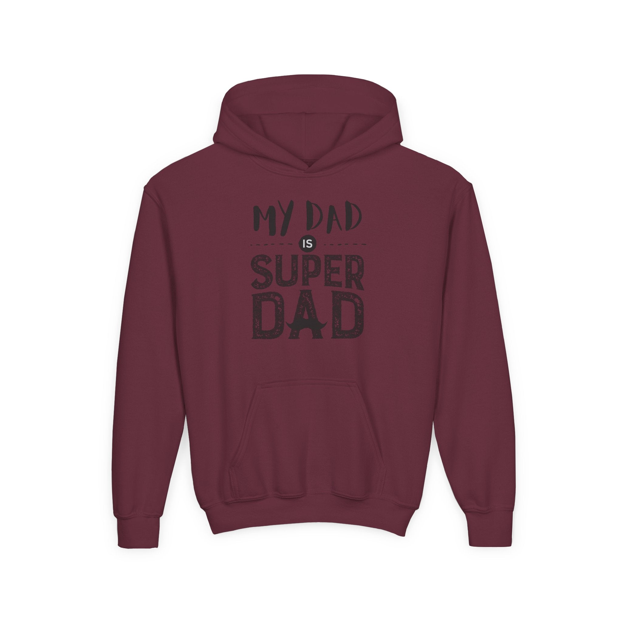 Super Dad Youth Hoodie, Perfect Gift for Father’s Day, Birthday, Everyday Comfort, Cute Sweatshirt for Kids