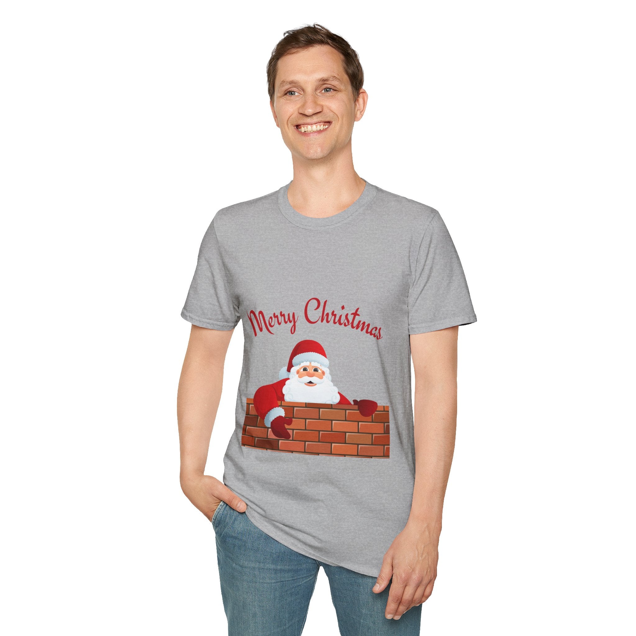 Merry Christmas Santa T-Shirt, Holiday Tee, Unisex Christmas Top, Festive Shirt, Gift for Him/Her, Family Reunion Apparel