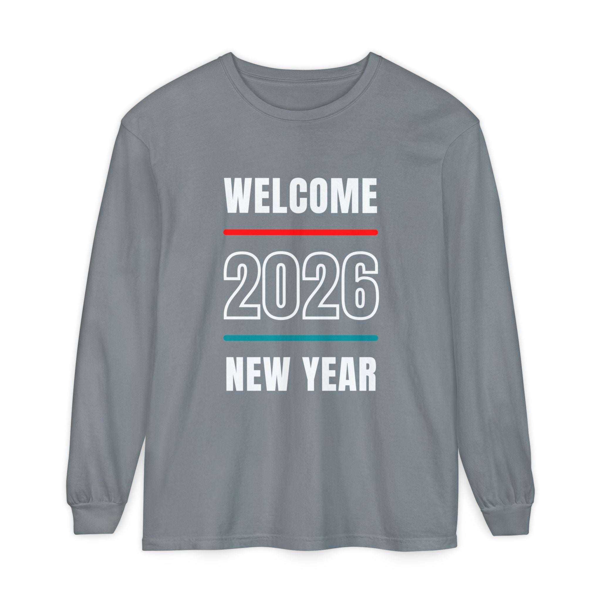 2026 New Year Long Sleeve T-Shirt | Unisex Cotton Tee for Celebration, Holiday Gift, Festive Apparel, Casual Wear
