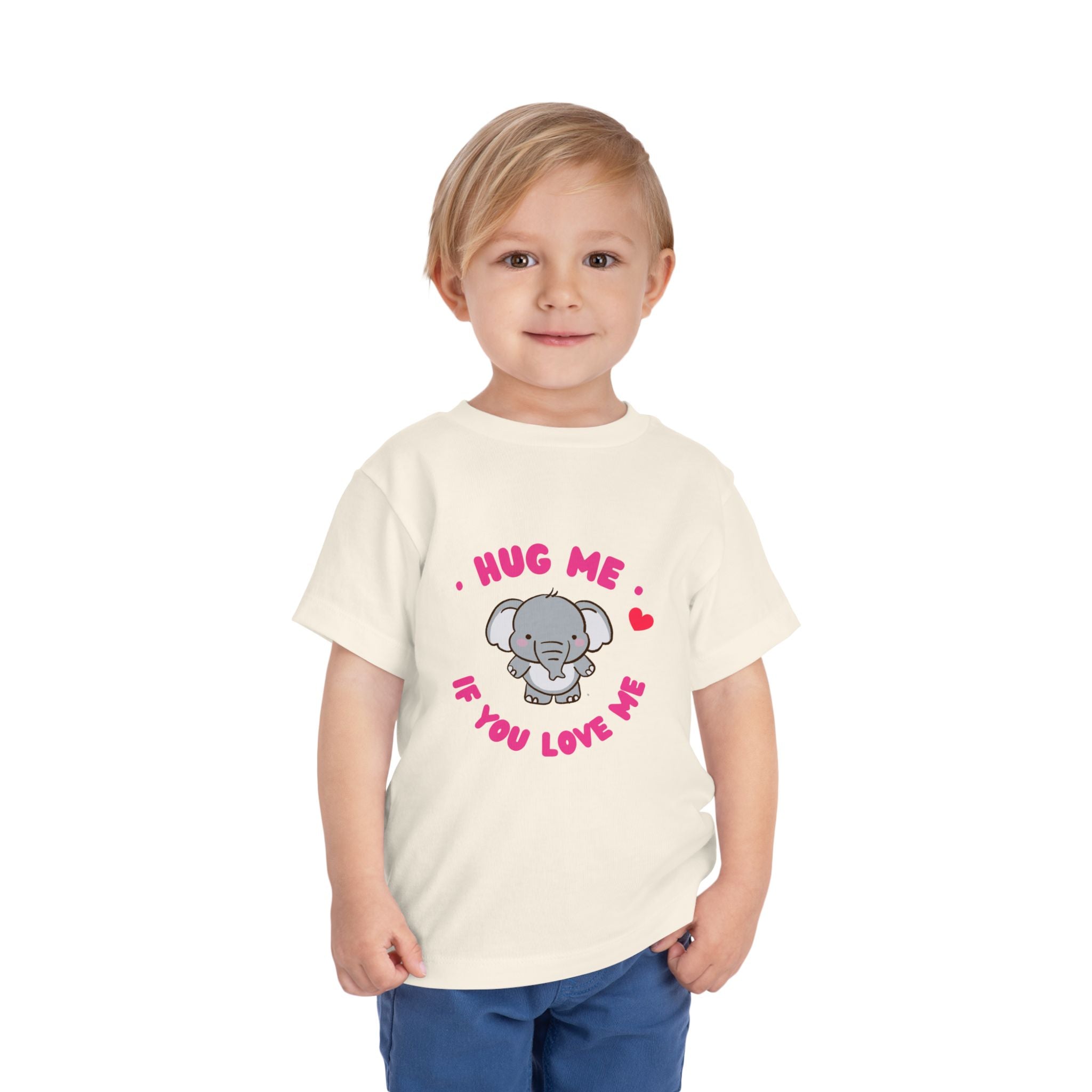 Cute Toddler Tee with Elephant Design - Perfect Gift for Birthdays, Playdates, or Library Visits, Hug Me If You Love Me, Kids Apparel, [...]