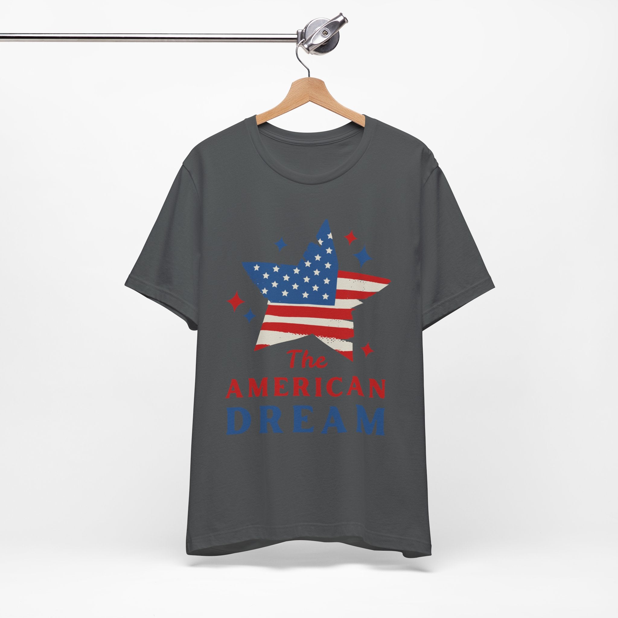 Patriotic T-Shirt, Independence Day Tee, American Dream Shirt, 4th of July Outfit, Stars and Stripes Tee Shirt