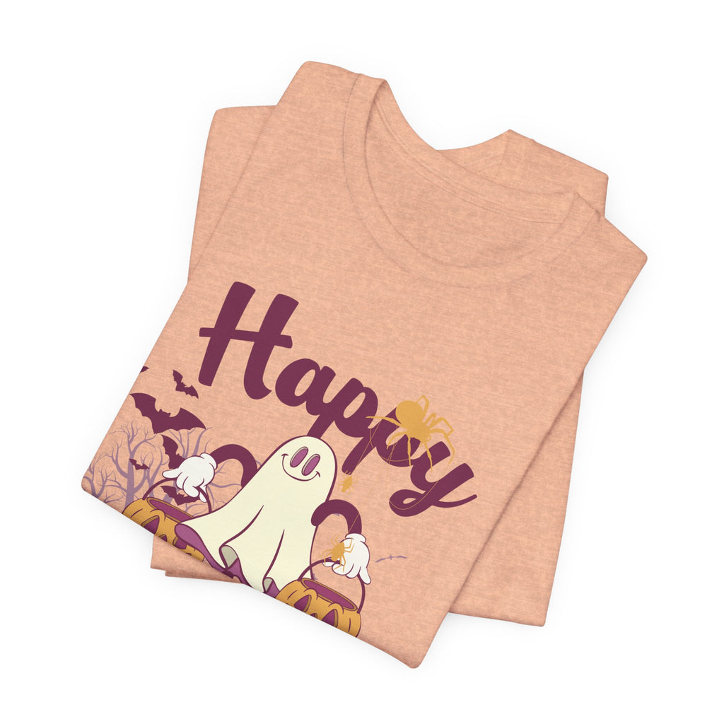 Halloween Unisex T-Shirt, Cute Ghost Tee, Fall Apparel, Kids Halloween Costume, Spooky Season Shirt, Trick or Treat Gift