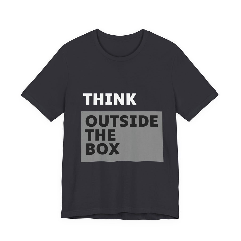 Think Outside the Box Unisex Tee, Short Sleeve T-shirt, Unique Design Shirt, Creative Tee, Unisex Graphic Tee