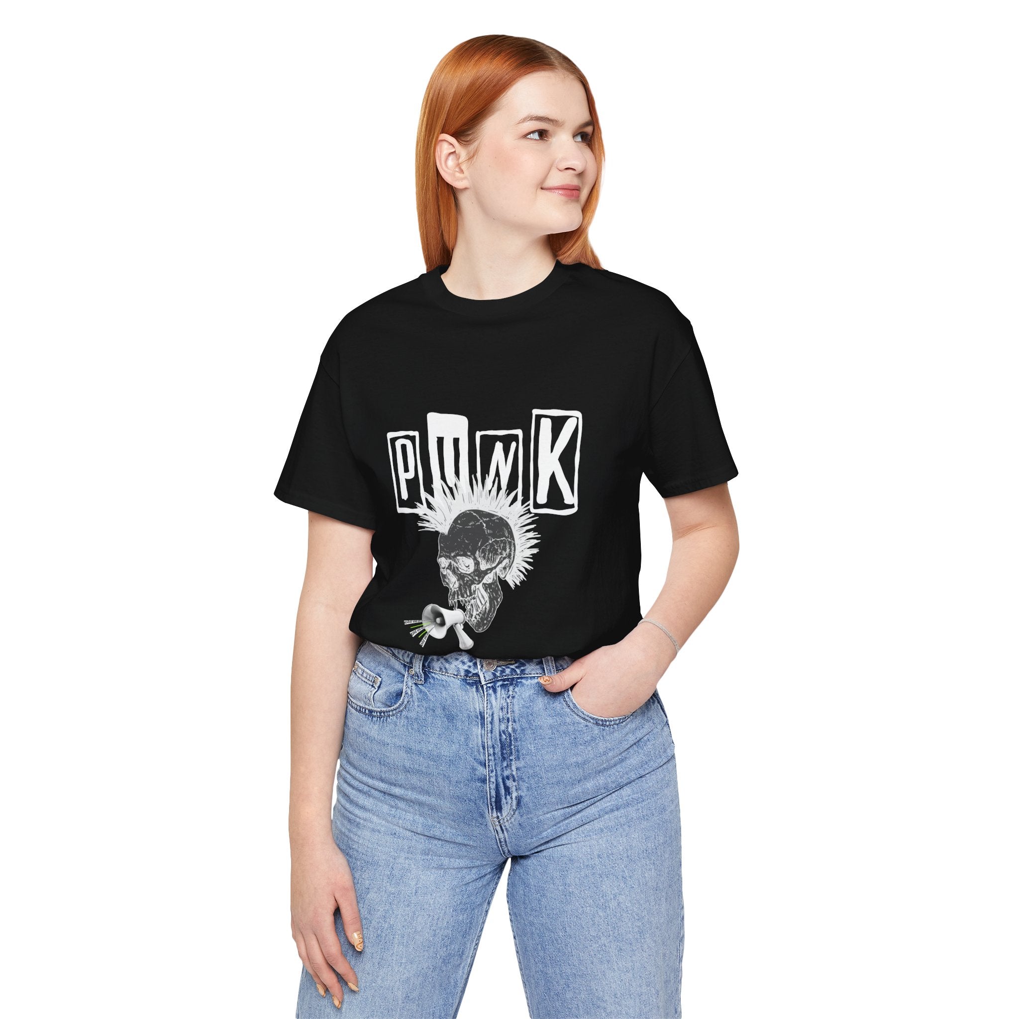 Punk Skull Graphic Tee, Unisex T-Shirt, Alternative Fashion Shirt, Edgy Clothing, Gift for Music Lovers