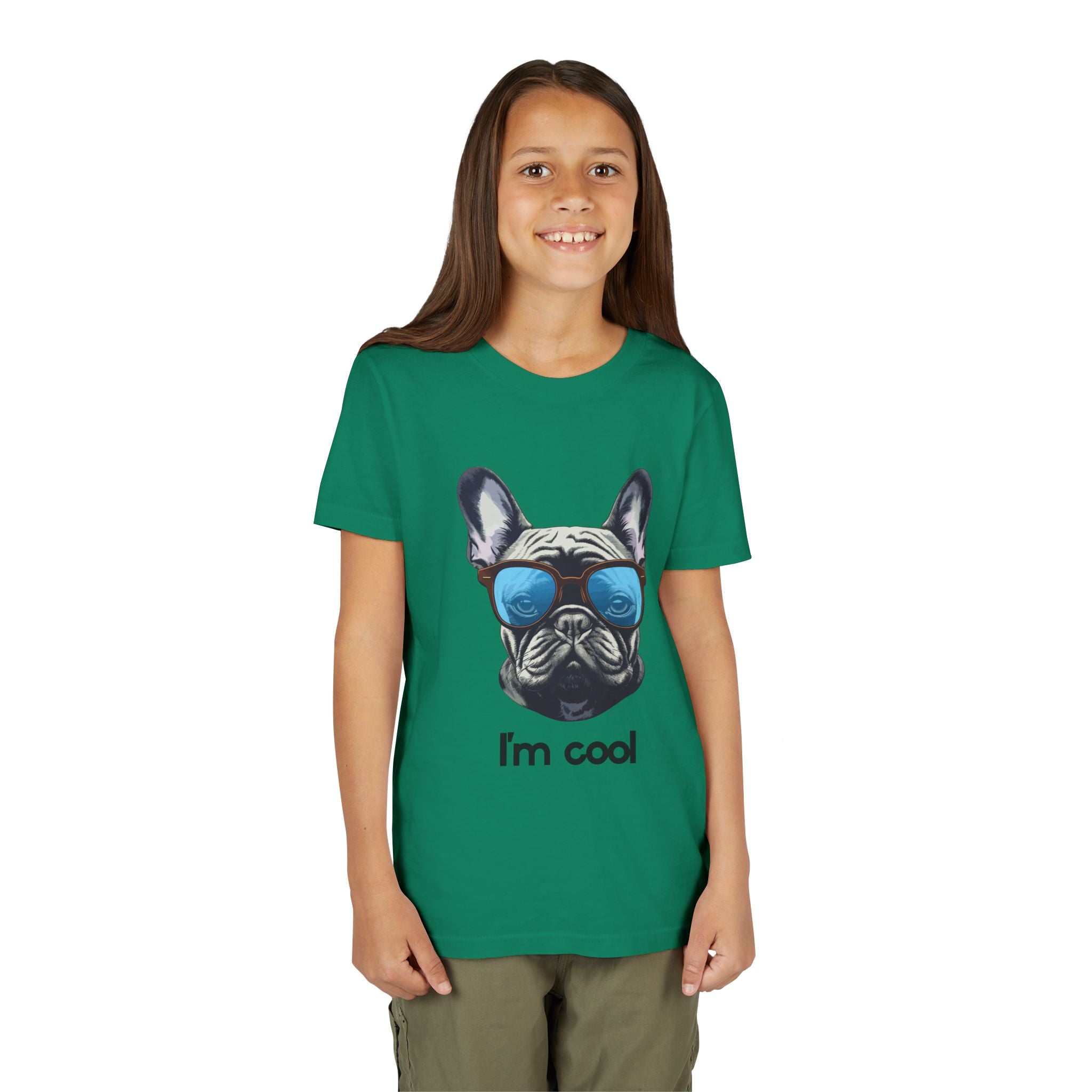Cool French Bulldog Youth Tee - Fun Gift for Kids, Summer Wear, Pet Lovers, Birthday Present, Casual Style