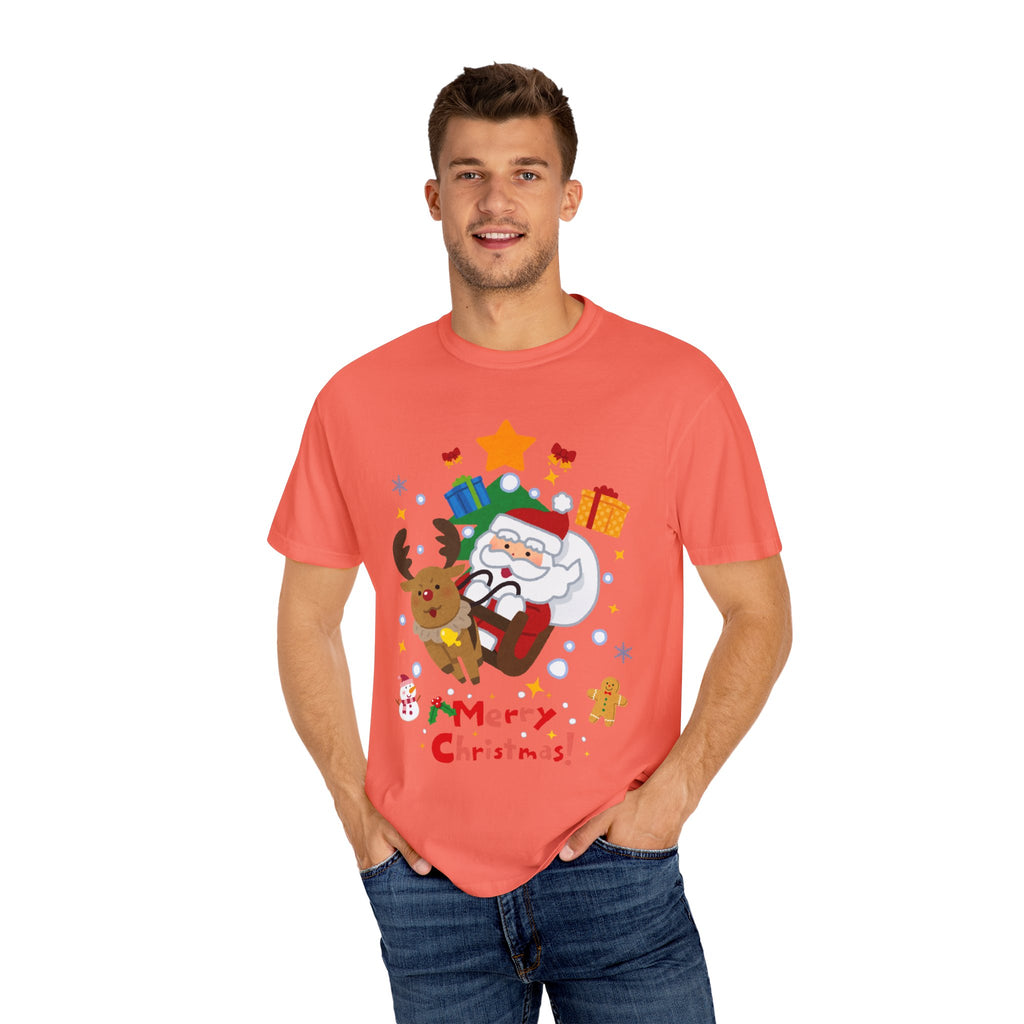 Festive Santa T-Shirt | Christmas Tee, Unisex Holiday Shirt, Merry Christmas Gift, Cute Design for Kids & Adults