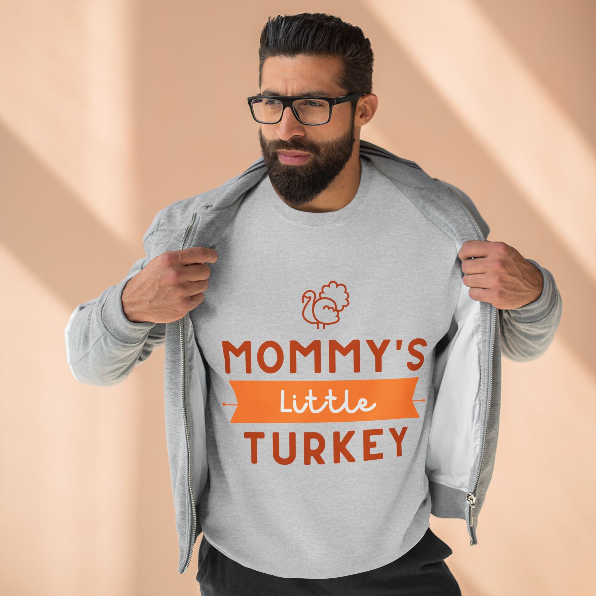 Mommy's Little Turkey Sweatshirt, Thanksgiving Sweater, Family Holiday Outfit, Unisex Crewneck, Festive Fall Apparel