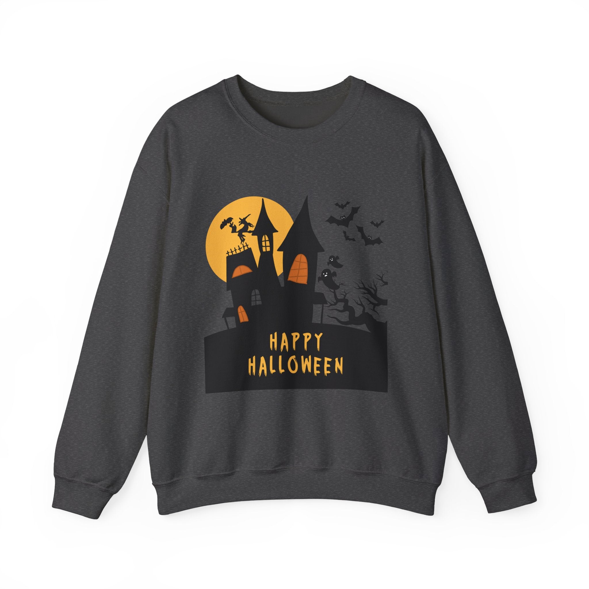 Halloween Haunted House Sweatshirt, Cozy Fall Wardrobe, Unisex Pullover, Spooky Season, Halloween Gift Idea, Festival Apparel