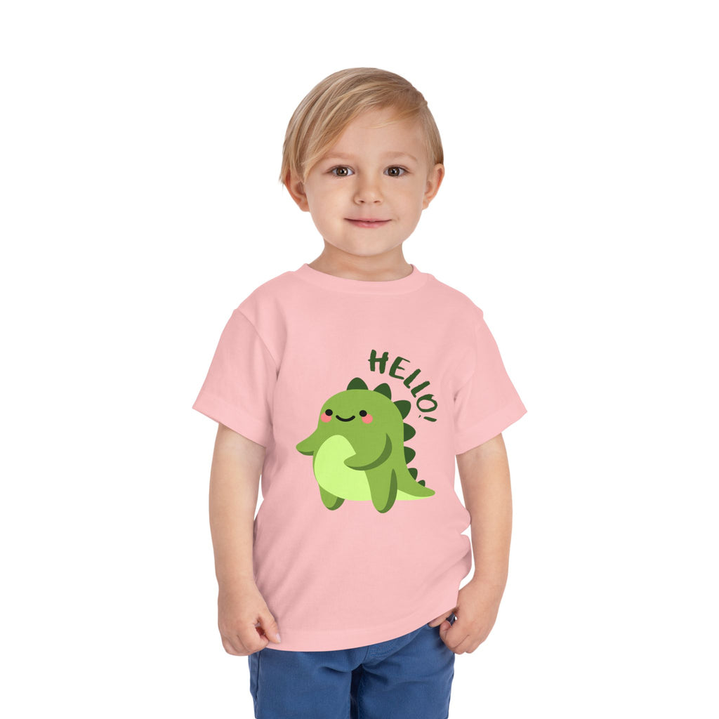 Cute Dinosaur Toddler Tee - Playful Kids Short Sleeve Shirt, Perfect for Gifts, Birthdays, Parties, Everyday Wear