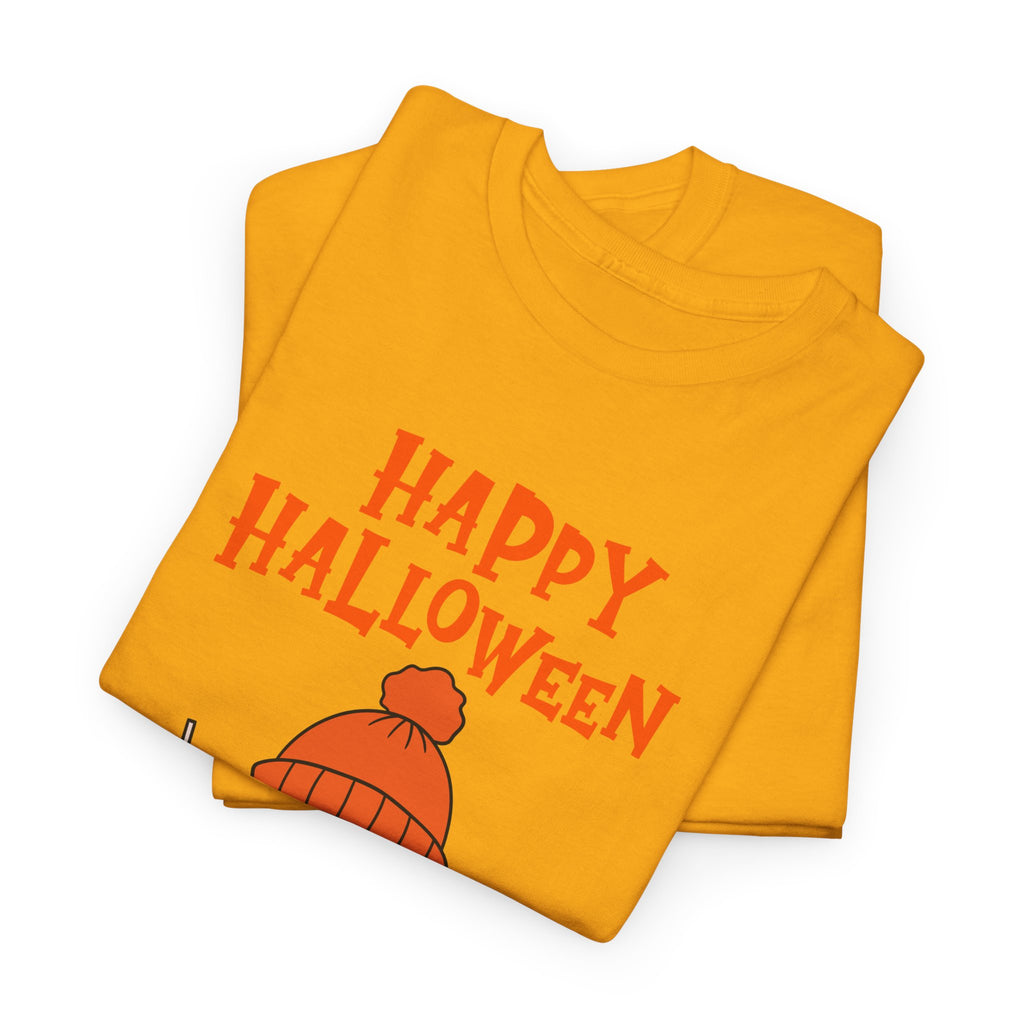 Happy Halloween Ghost Tee, Unisex Cotton T-Shirt, Halloween Apparel, Fall Fashion, Cute Halloween Gift, Ghost Tee